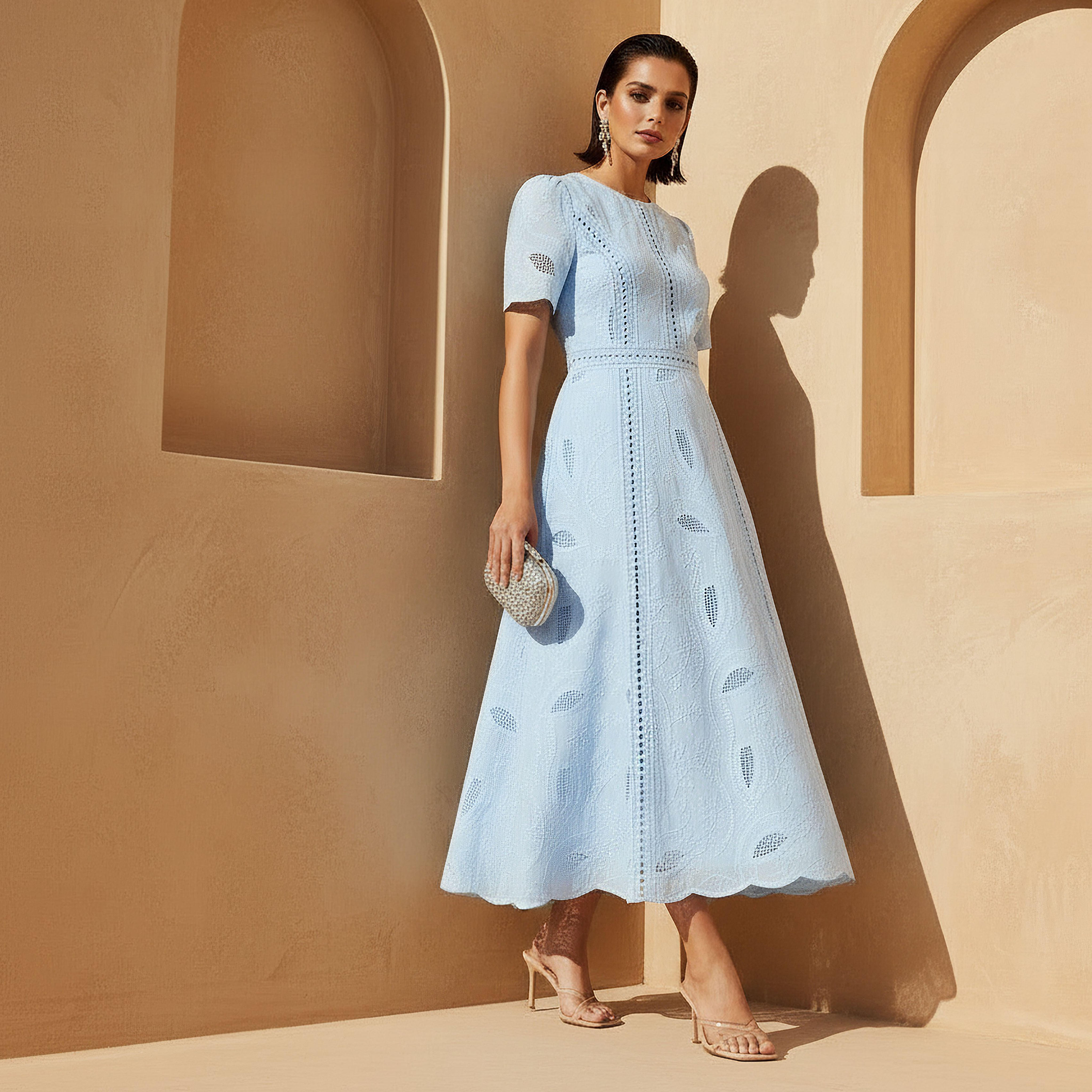 Schiffli Dress with Scallop Trim-women-clothing-dresses-image-2