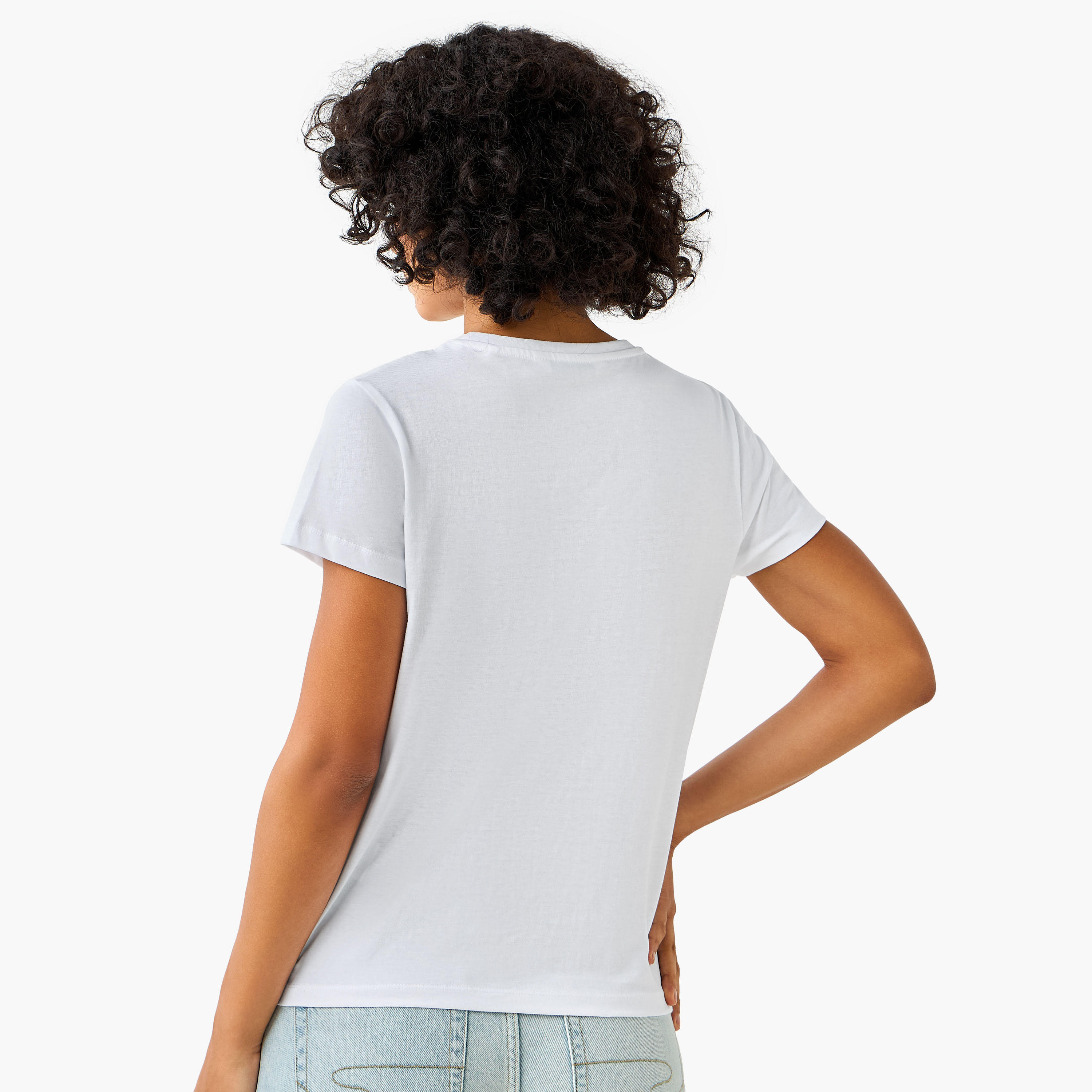 Regular Fit Cotton T-shirt with Graphic Print-women-clothing-tshirts-image-3