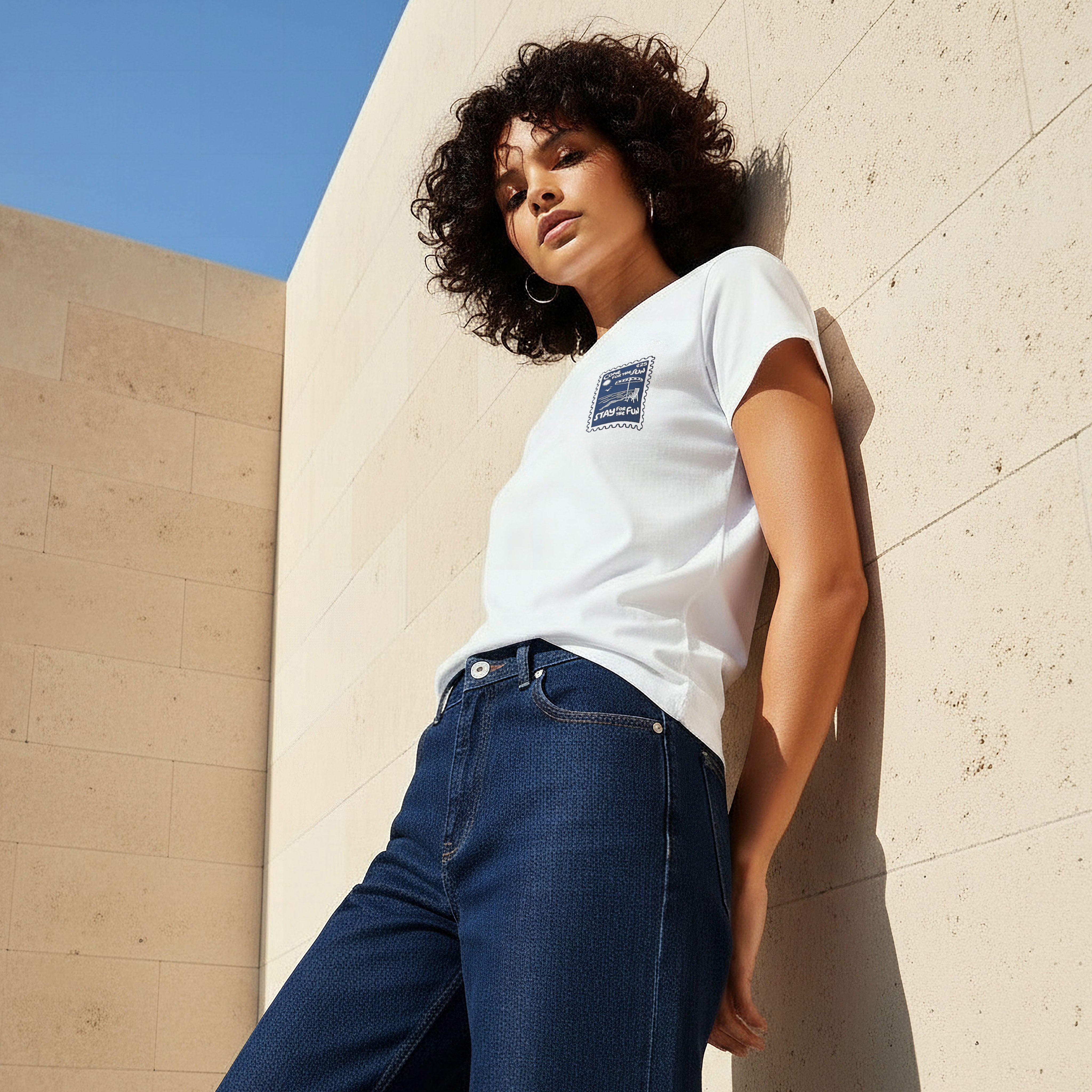 تيشيرت قطن بقصة عادية وطبعات-women-clothing-tshirts-image-1