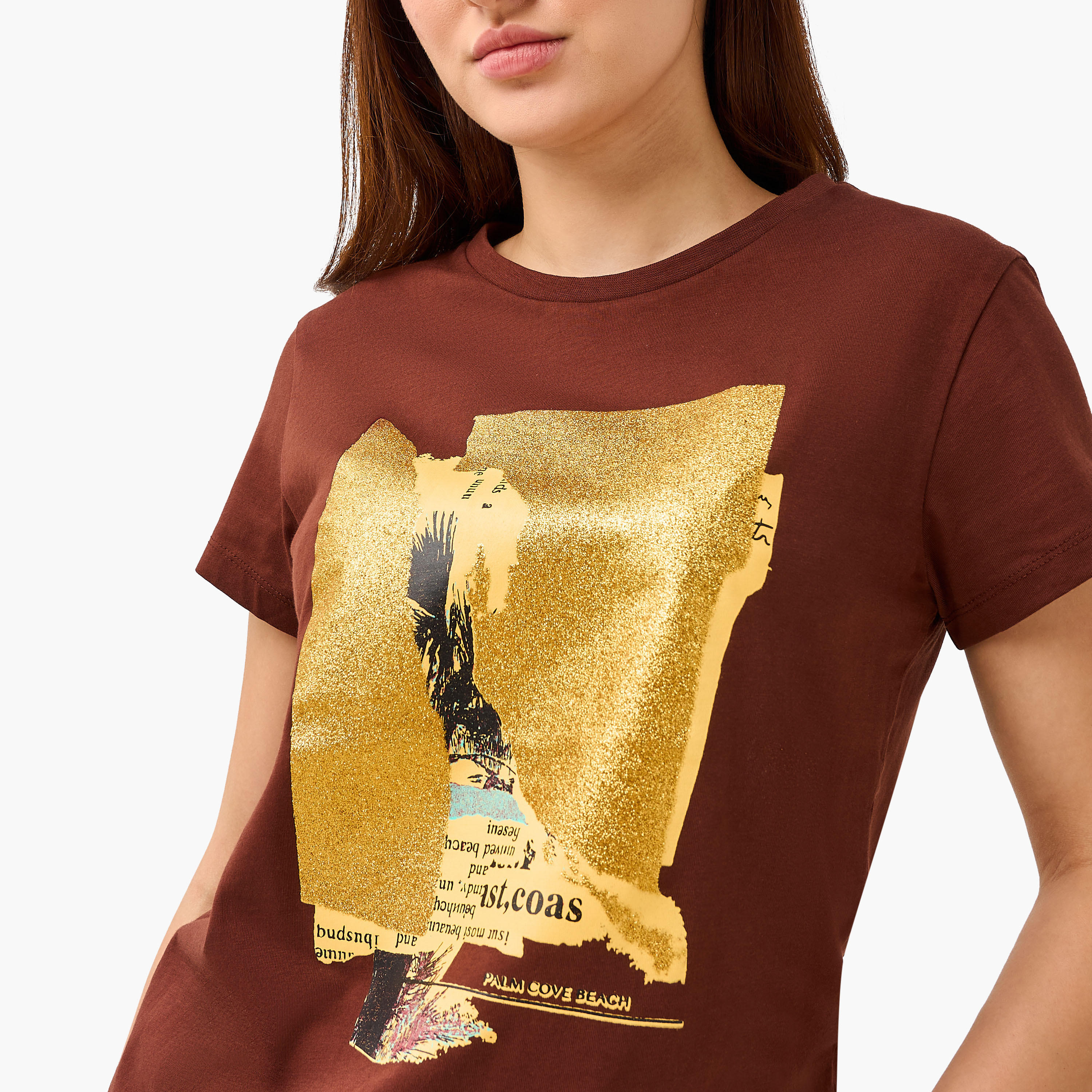 Regular Fit Cotton T-shirt with Graphic Print-women-clothing-tshirts-image-5