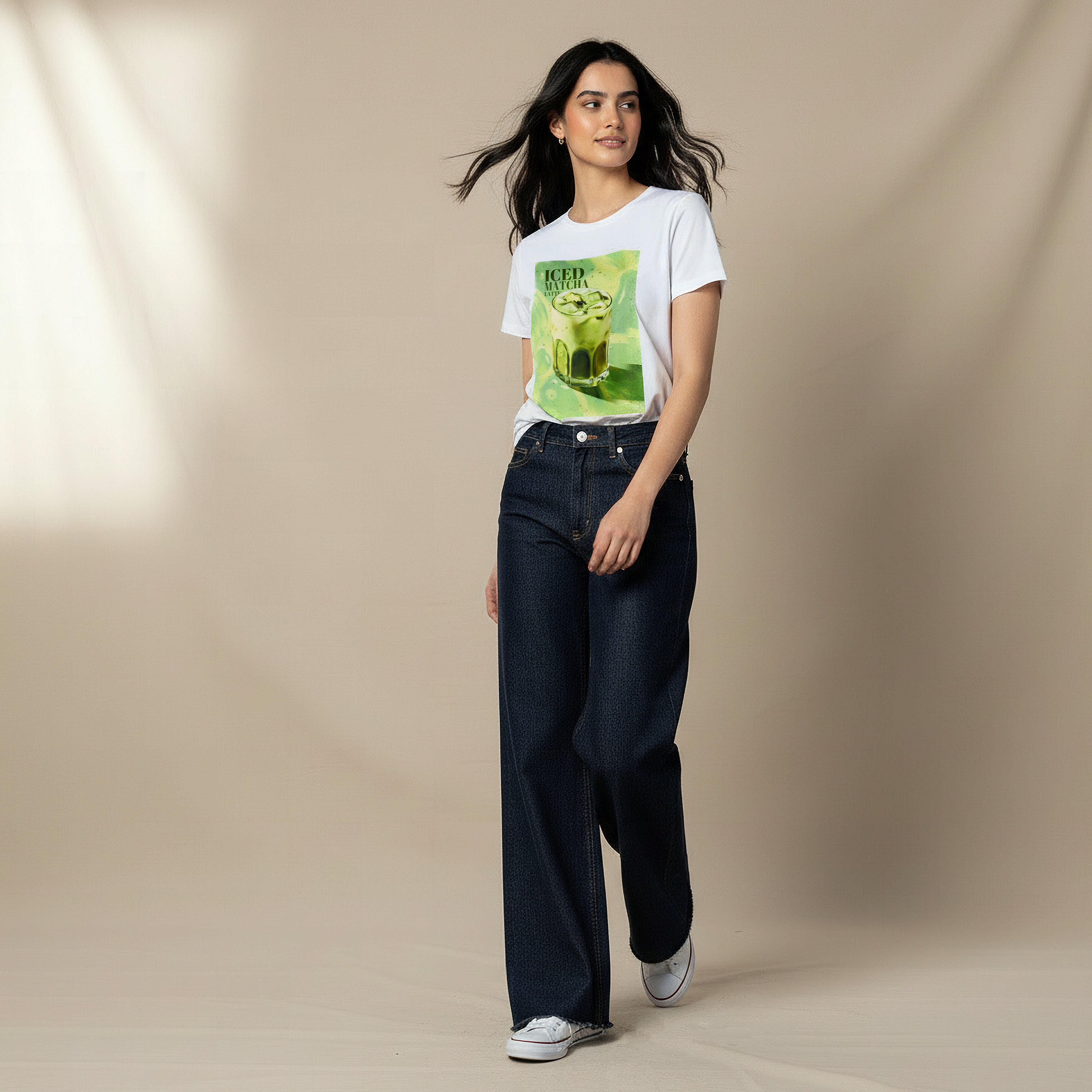 Regular Fit Cotton T-shirt with Graphic Print-women-clothing-tshirts-image-2