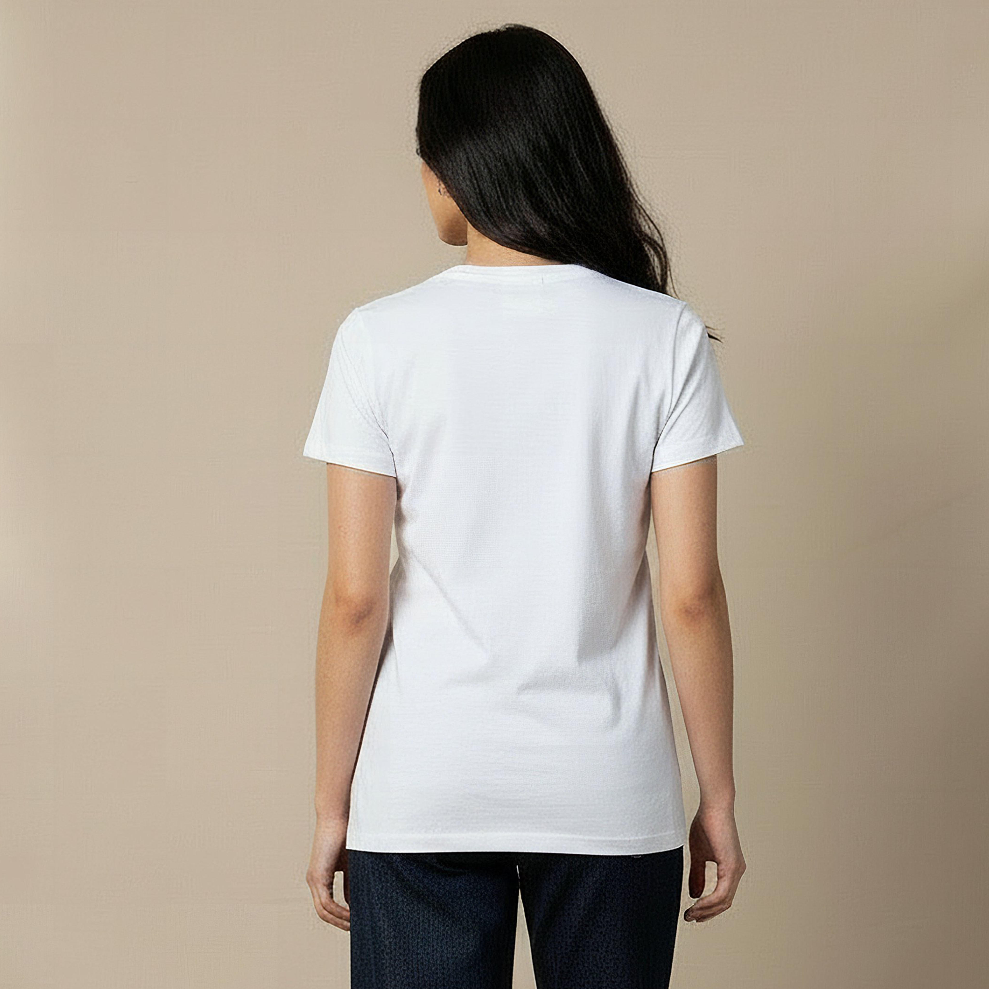 Regular Fit Cotton T-shirt with Graphic Print-women-clothing-tshirts-image-4