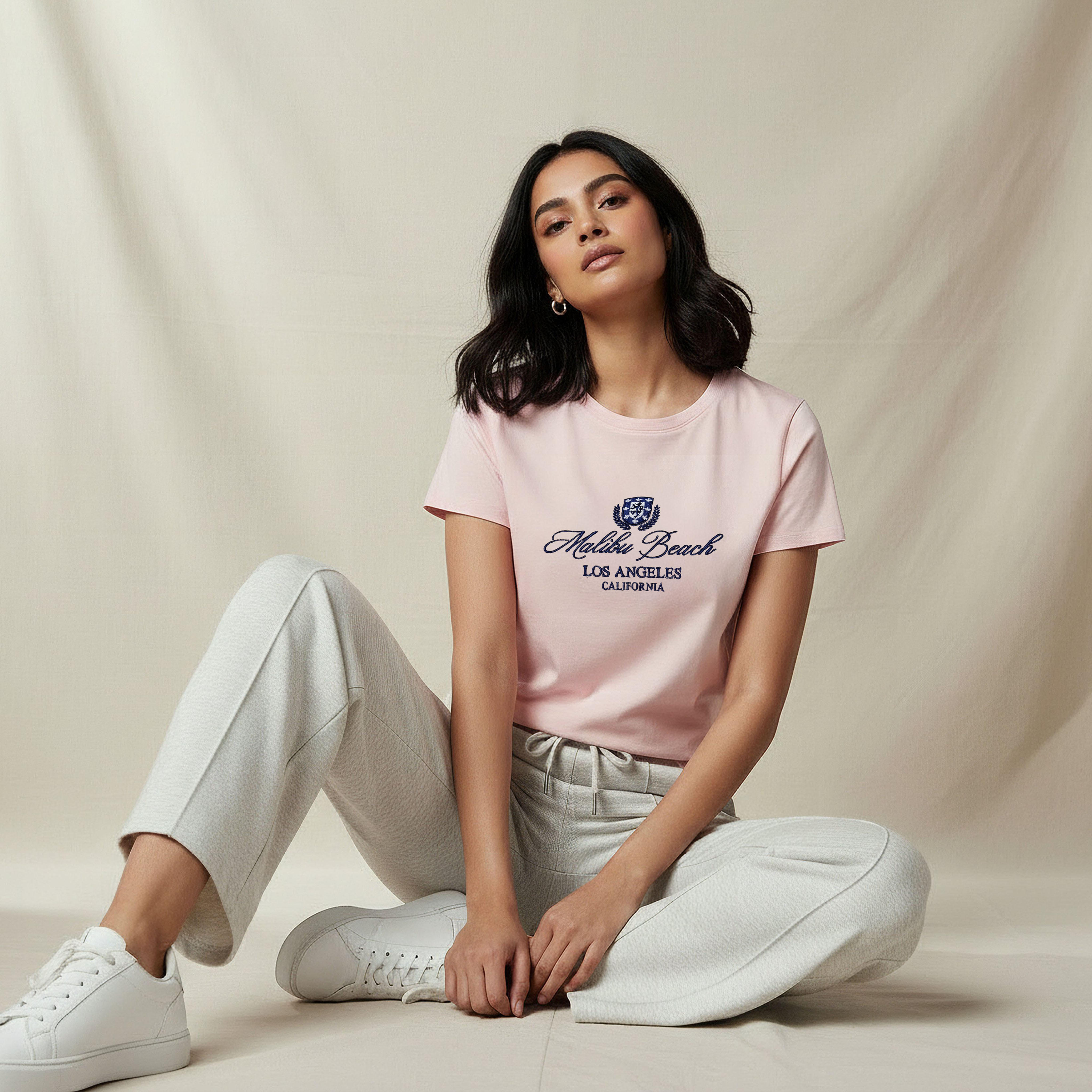 Regular Fit Cotton T-shirt with Embroidery-women-clothing-tshirts-image-5