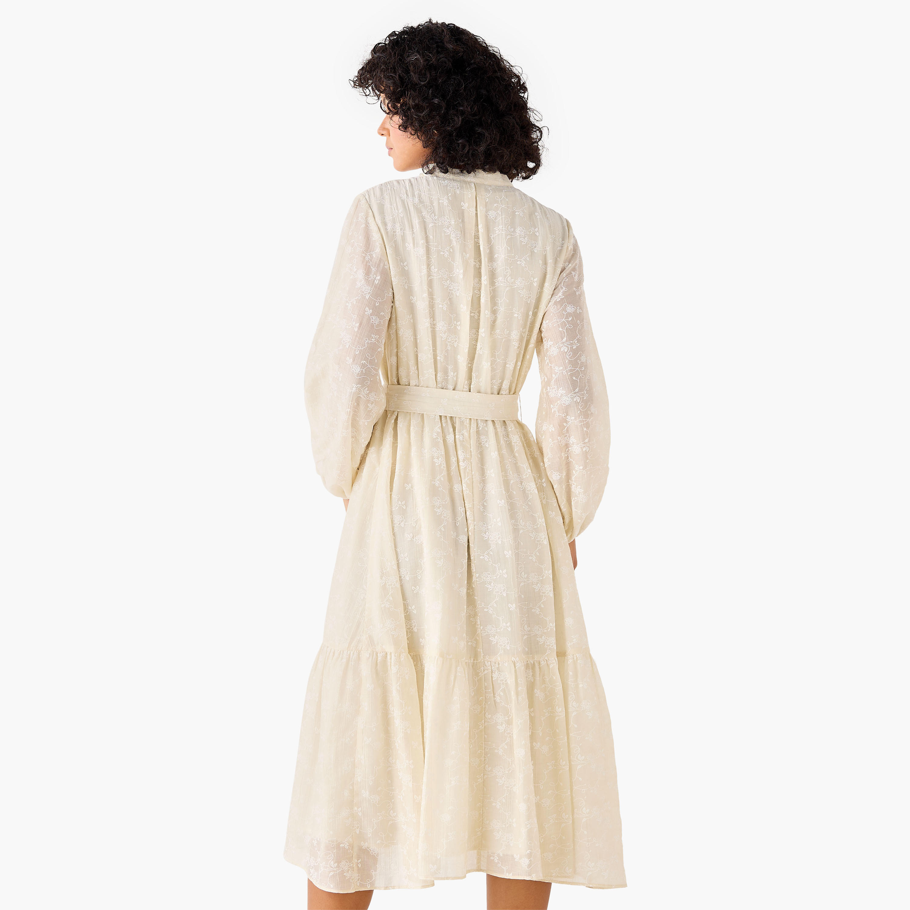 A-line Midi Dress with Tie-Up Belt-women-clothing-dresses-image-5
