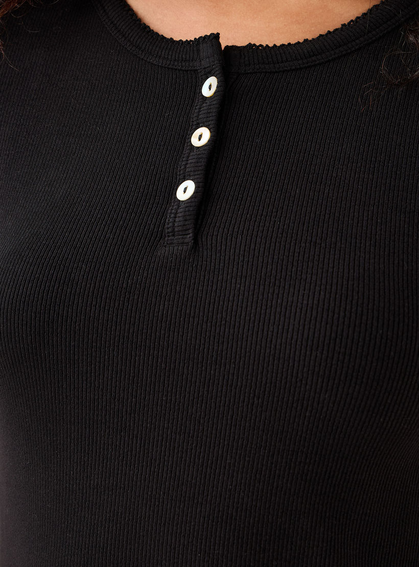 T-shirt with Ribbed Texture-women-clothing-tshirts-image-5