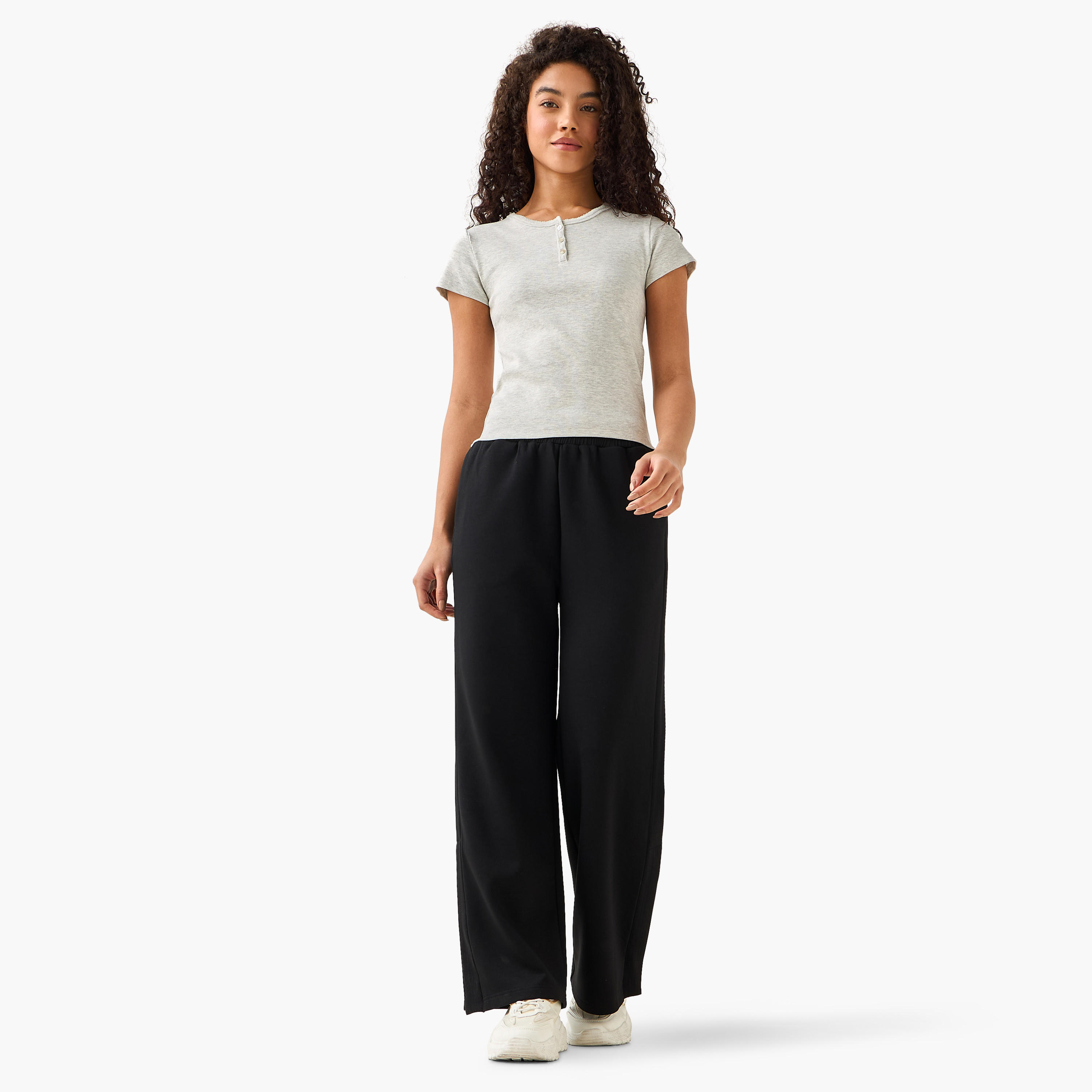 T-shirt with Ribbed Texture-women-clothing-tshirts-image-3