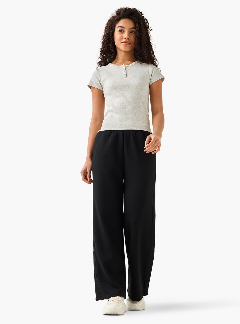T-shirt with Ribbed Texture-women-clothing-tshirts-image-3