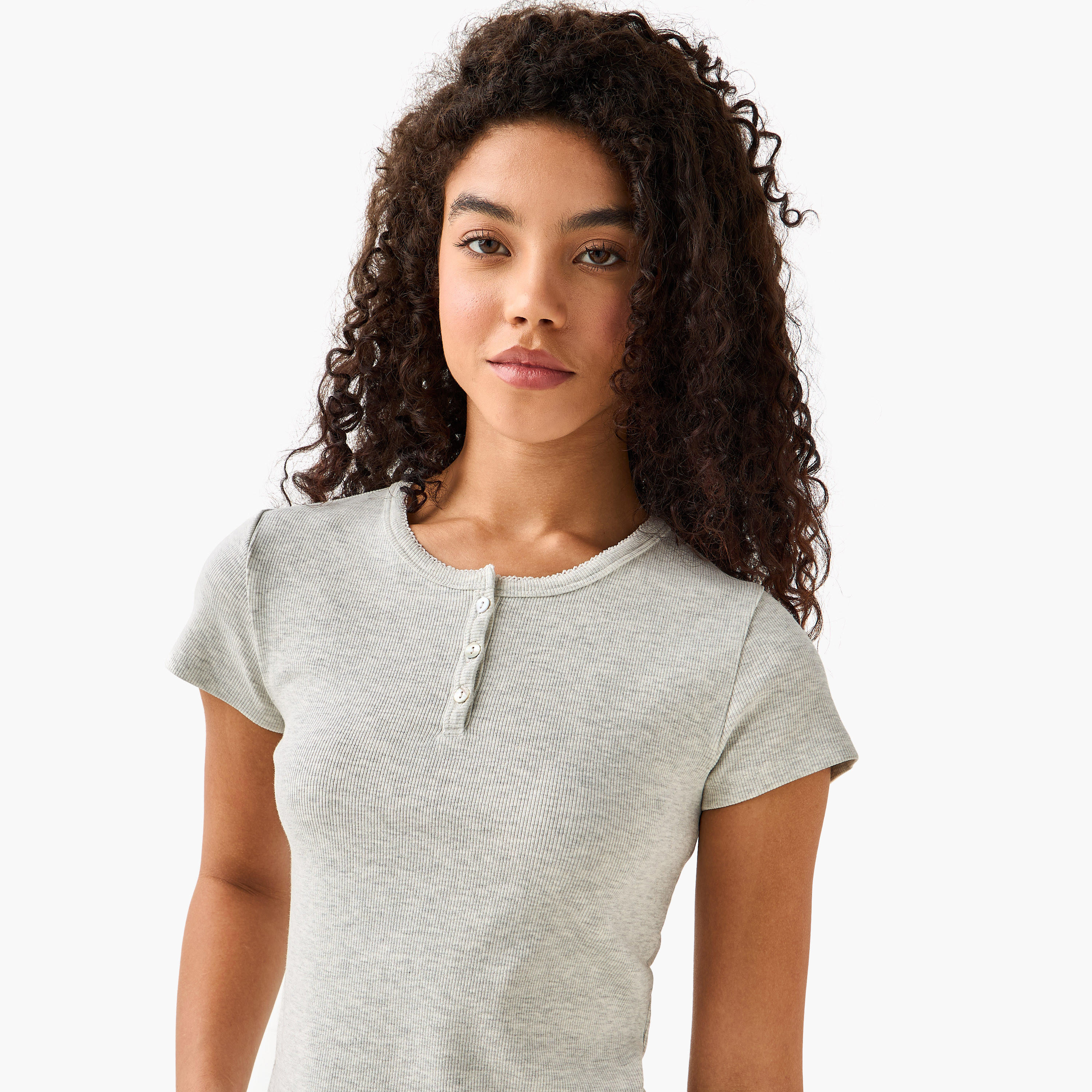 T-shirt with Ribbed Texture-women-clothing-tshirts-image-6