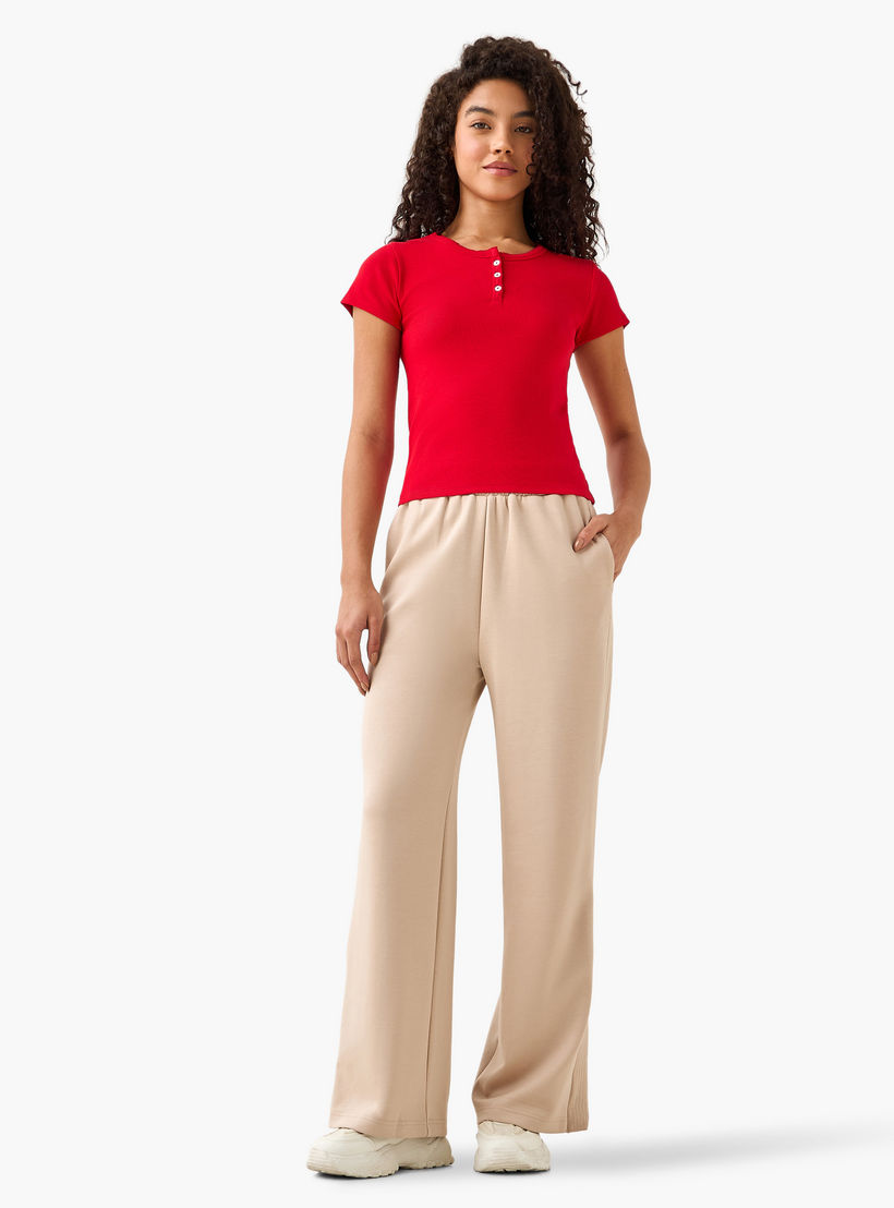 T-shirt with Ribbed Texture-women-clothing-tshirts-image-3