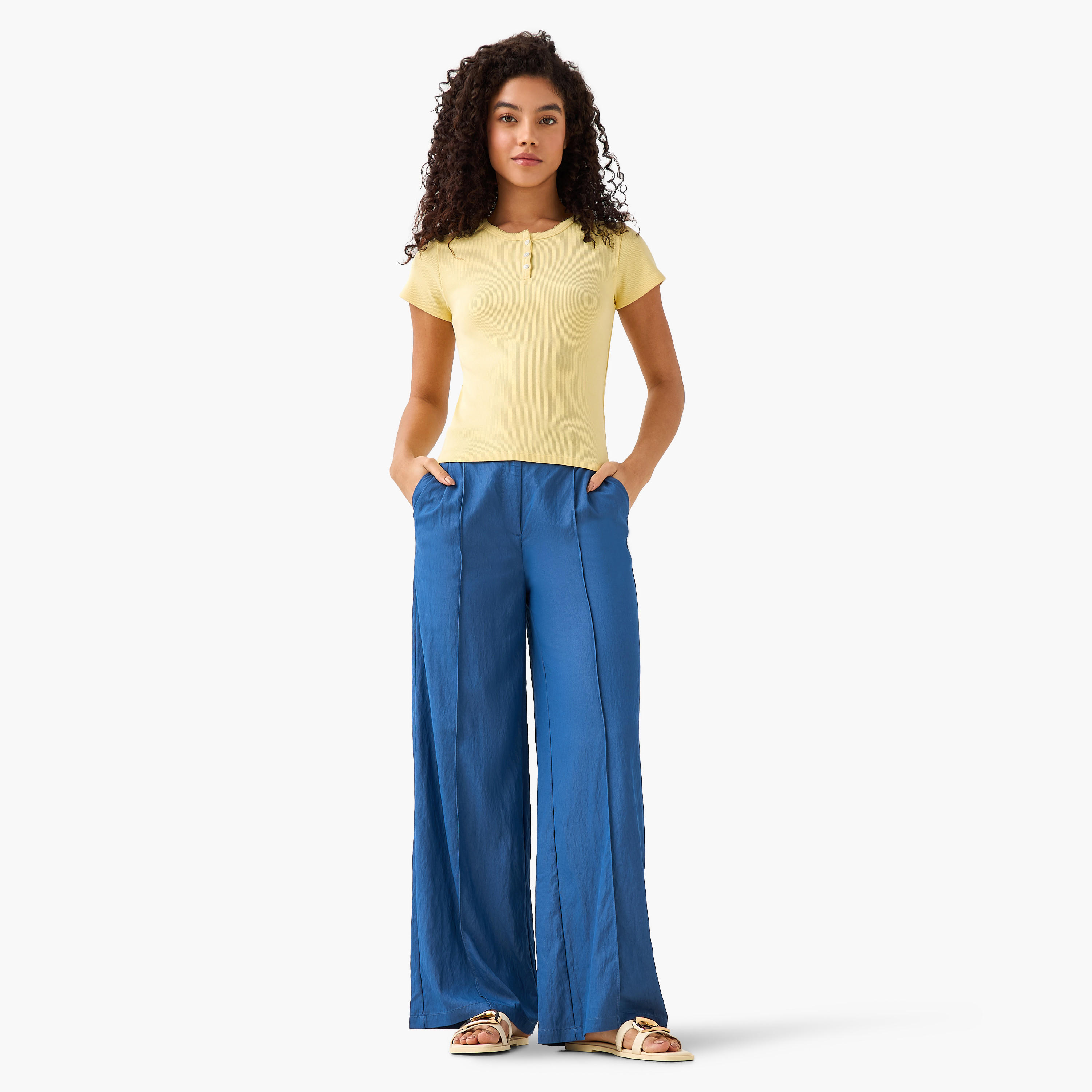 T-shirt with Ribbed Texture-women-clothing-tshirts-image-3