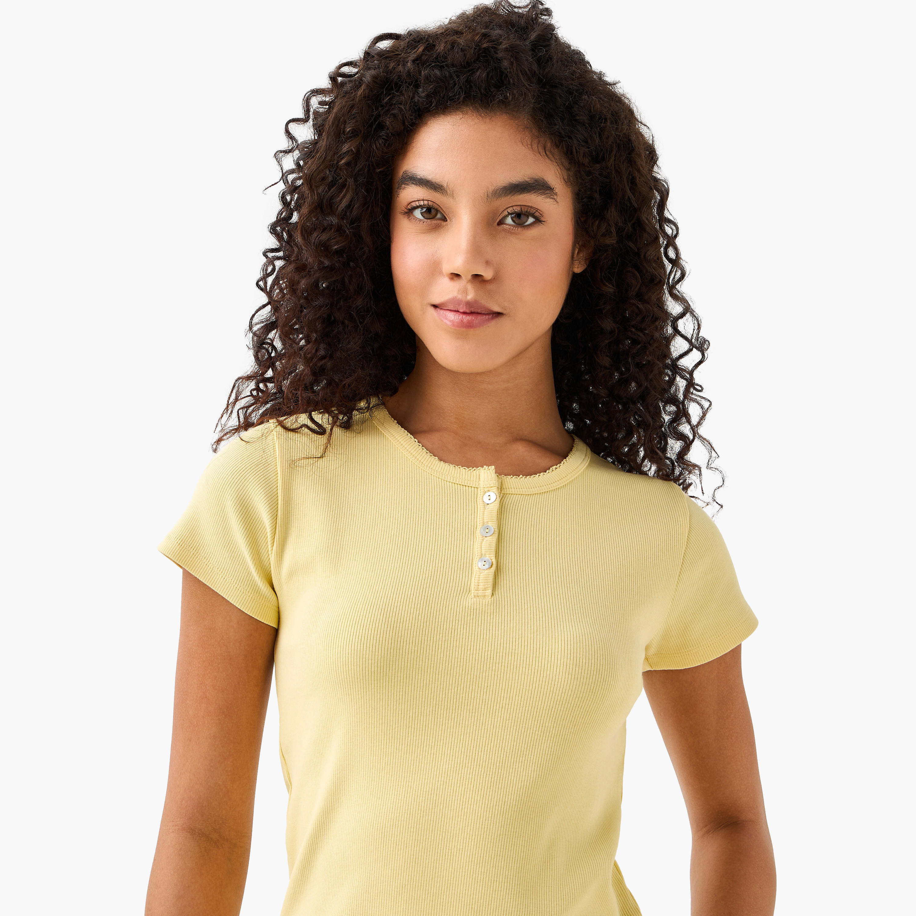T-shirt with Ribbed Texture-women-clothing-tshirts-image-6