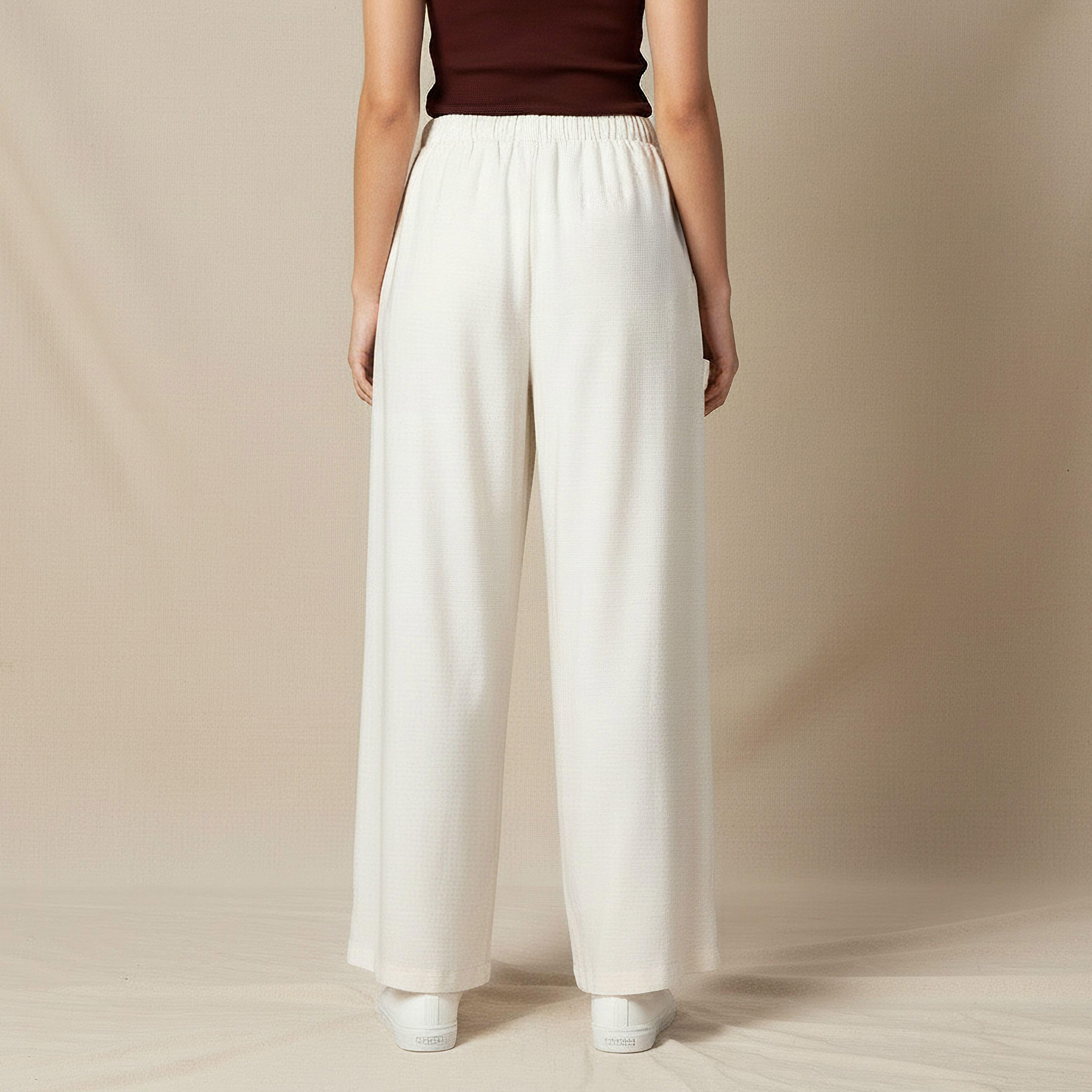 Regular Fit Mid Rise Wide Leg Linen Blend Pants-women-clothing-coordsets-image-4
