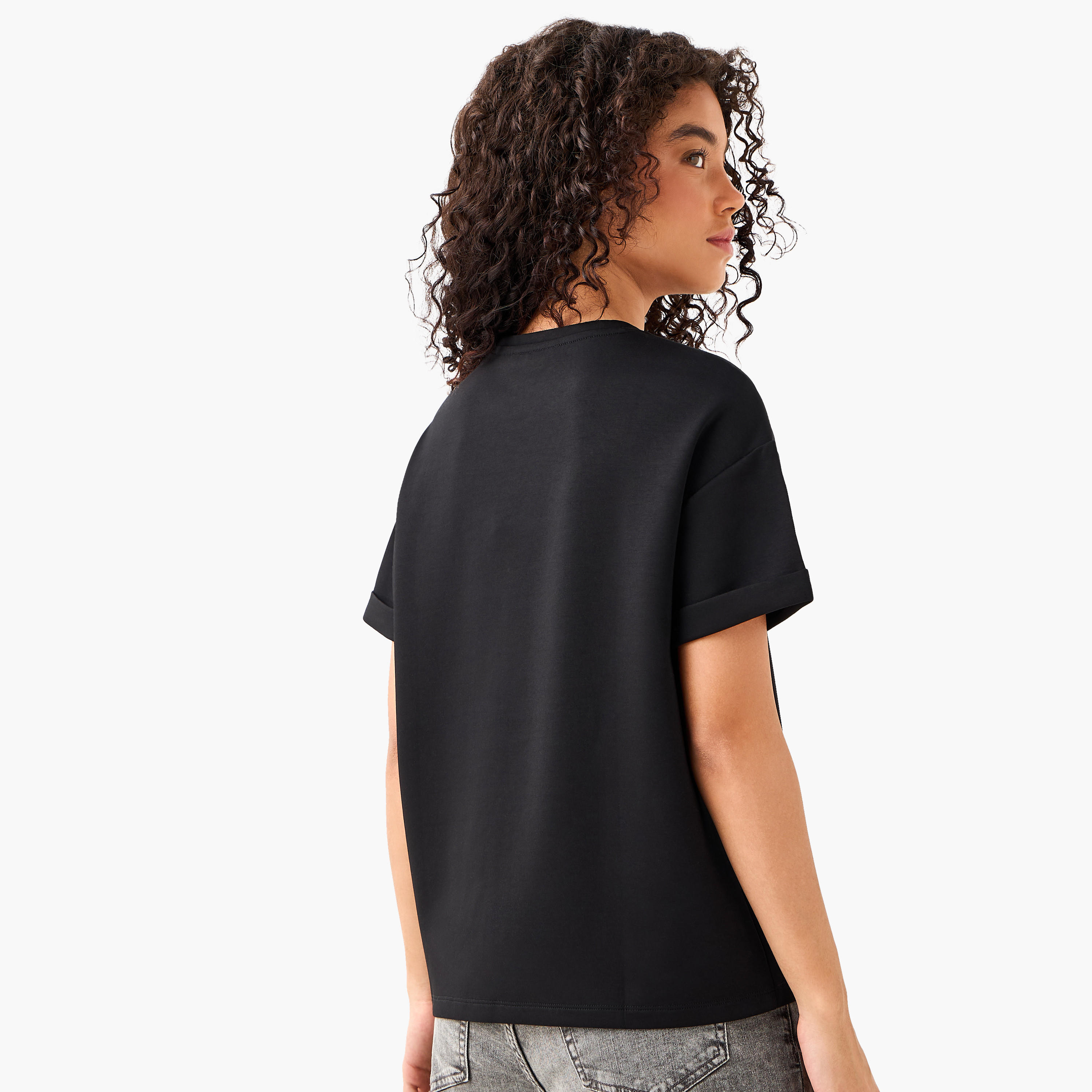 Boxy Modal Blend T-shirt with Utility Pocket-women-clothing-coordsets-image-4