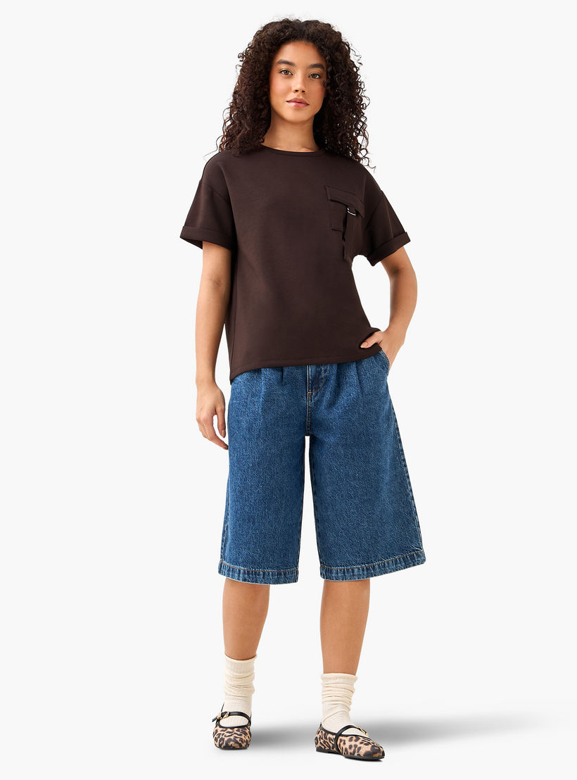 Boxy Modal Blend T-shirt with Utility Pocket-women-clothing-coordsets-image-3