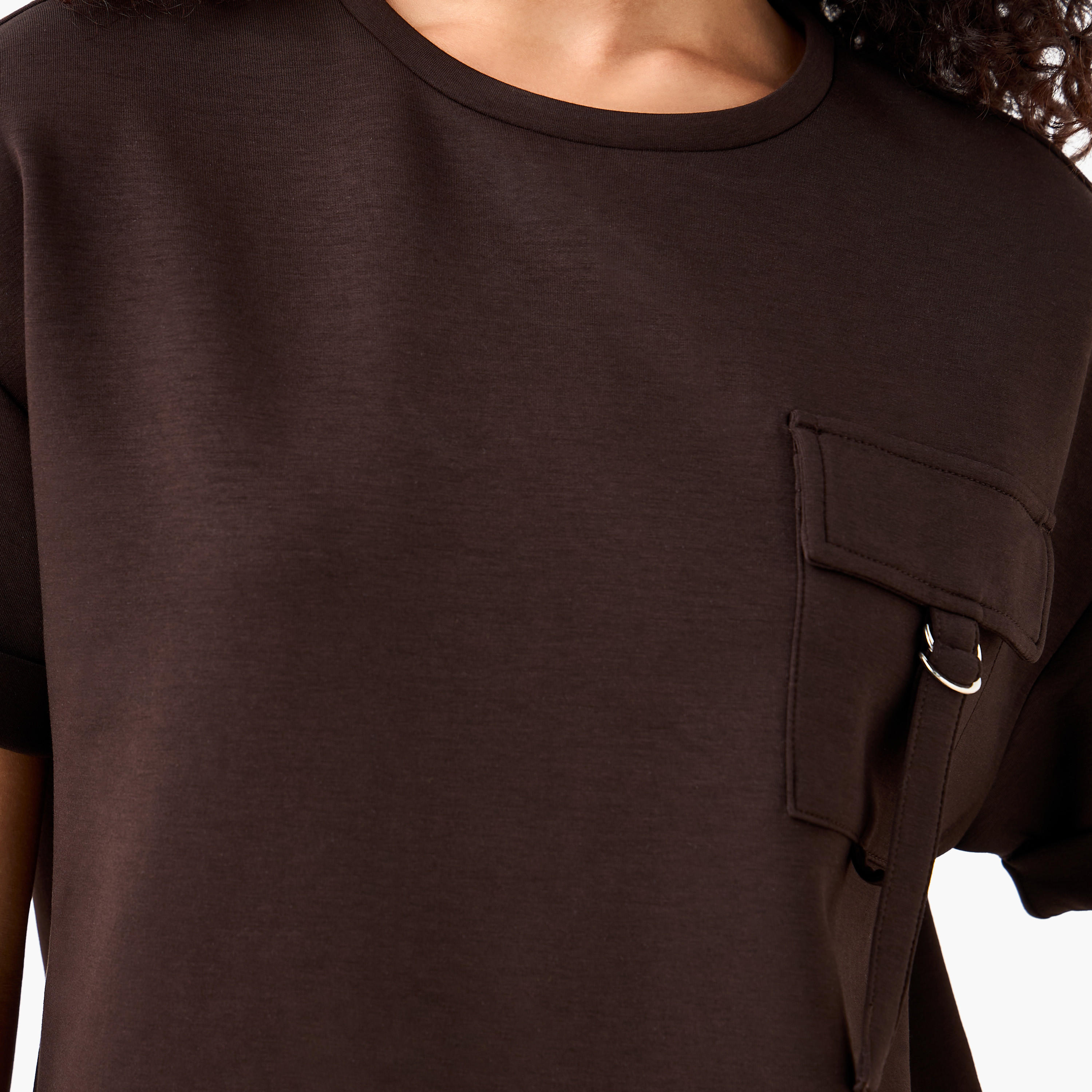 Boxy Modal Blend T-shirt with Utility Pocket-women-clothing-coordsets-image-5