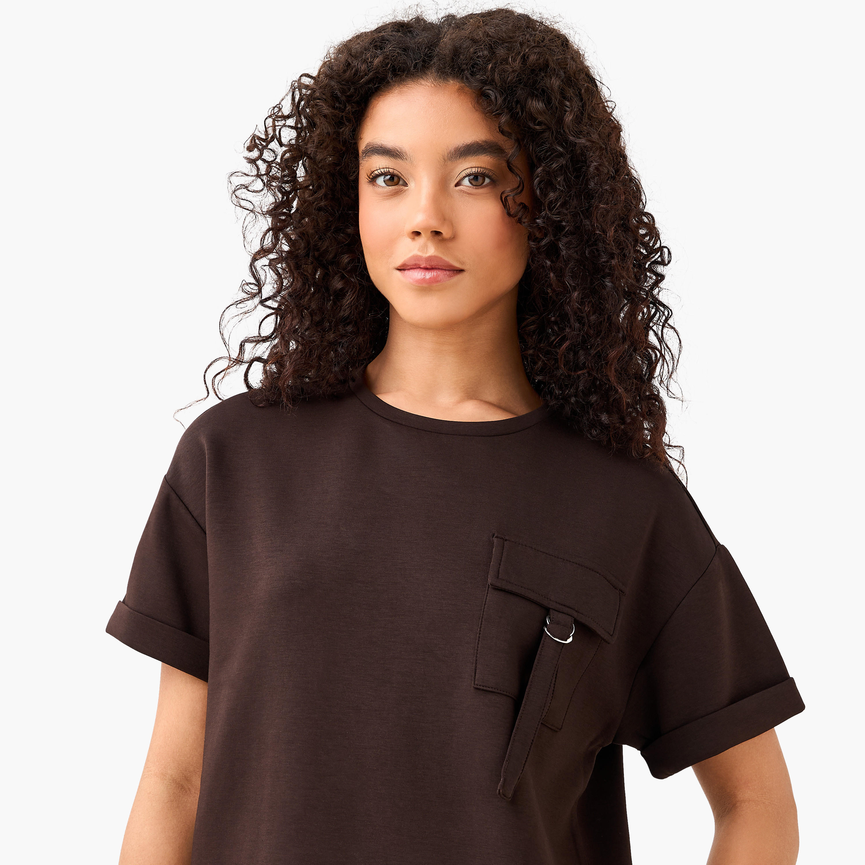 Boxy Modal Blend T-shirt with Utility Pocket-women-clothing-coordsets-image-6