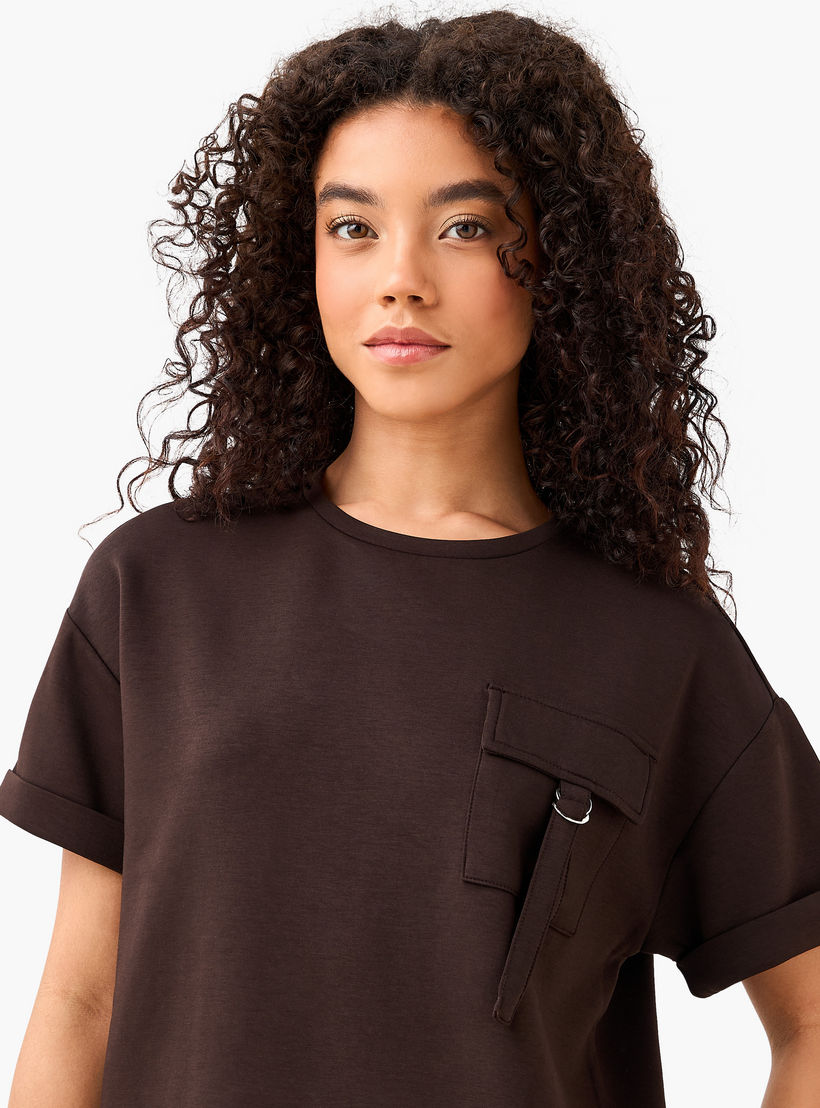 Boxy Modal Blend T-shirt with Utility Pocket-women-clothing-coordsets-image-6