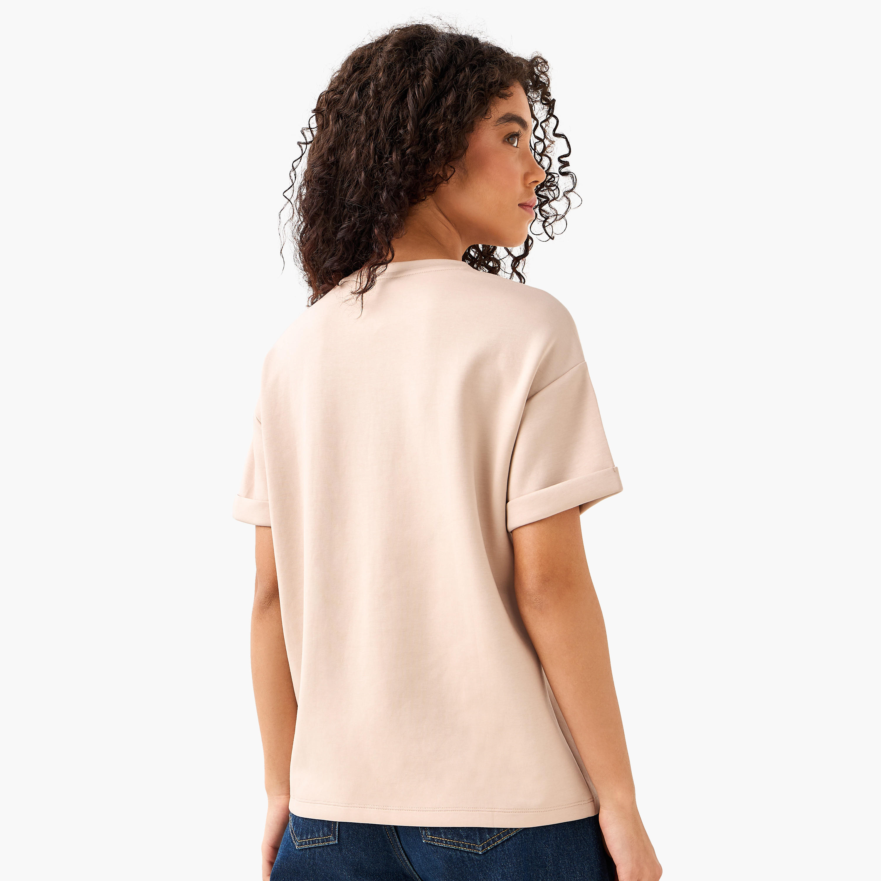 Boxy Modal Blend T-shirt with Utility Pocket-women-clothing-coordsets-image-5