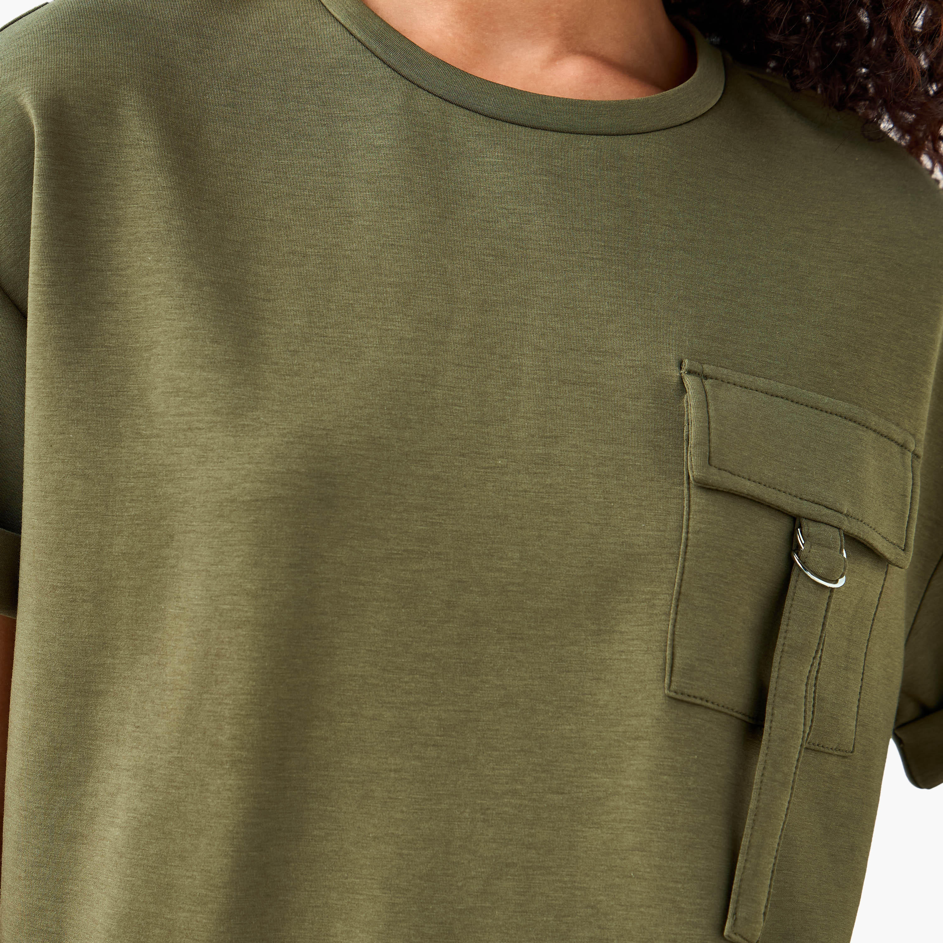 Boxy Modal Blend T-shirt with Utility Pocket-women-clothing-coordsets-image-5