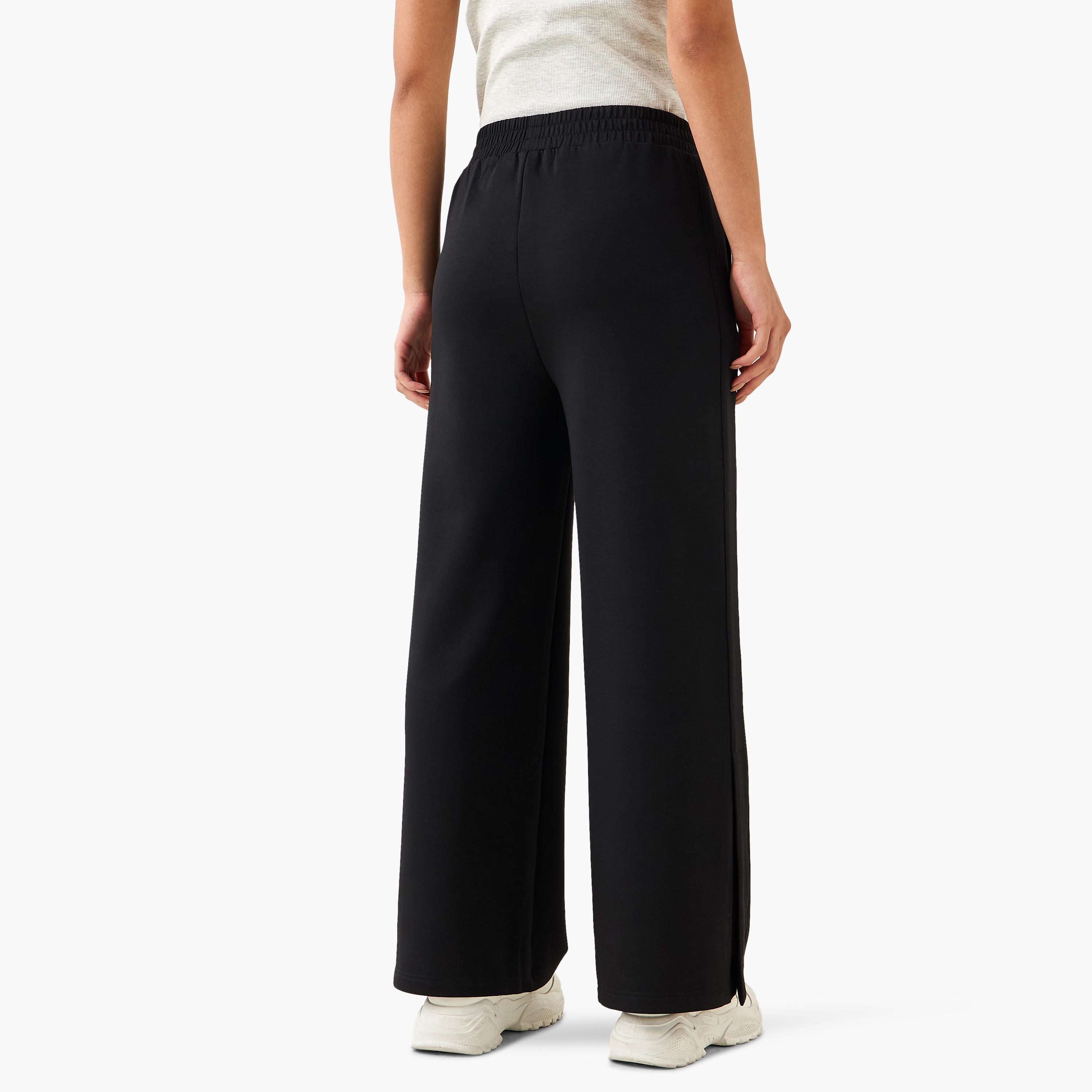 Mid-Rise Wide Leg Pants with Pockets-women-clothing-coordsets-image-4