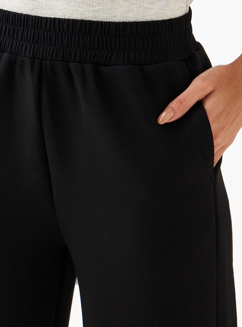 بنطلون واسع الساق بخصر متوسط مع جيوب-women-clothing-coordsets-image-5