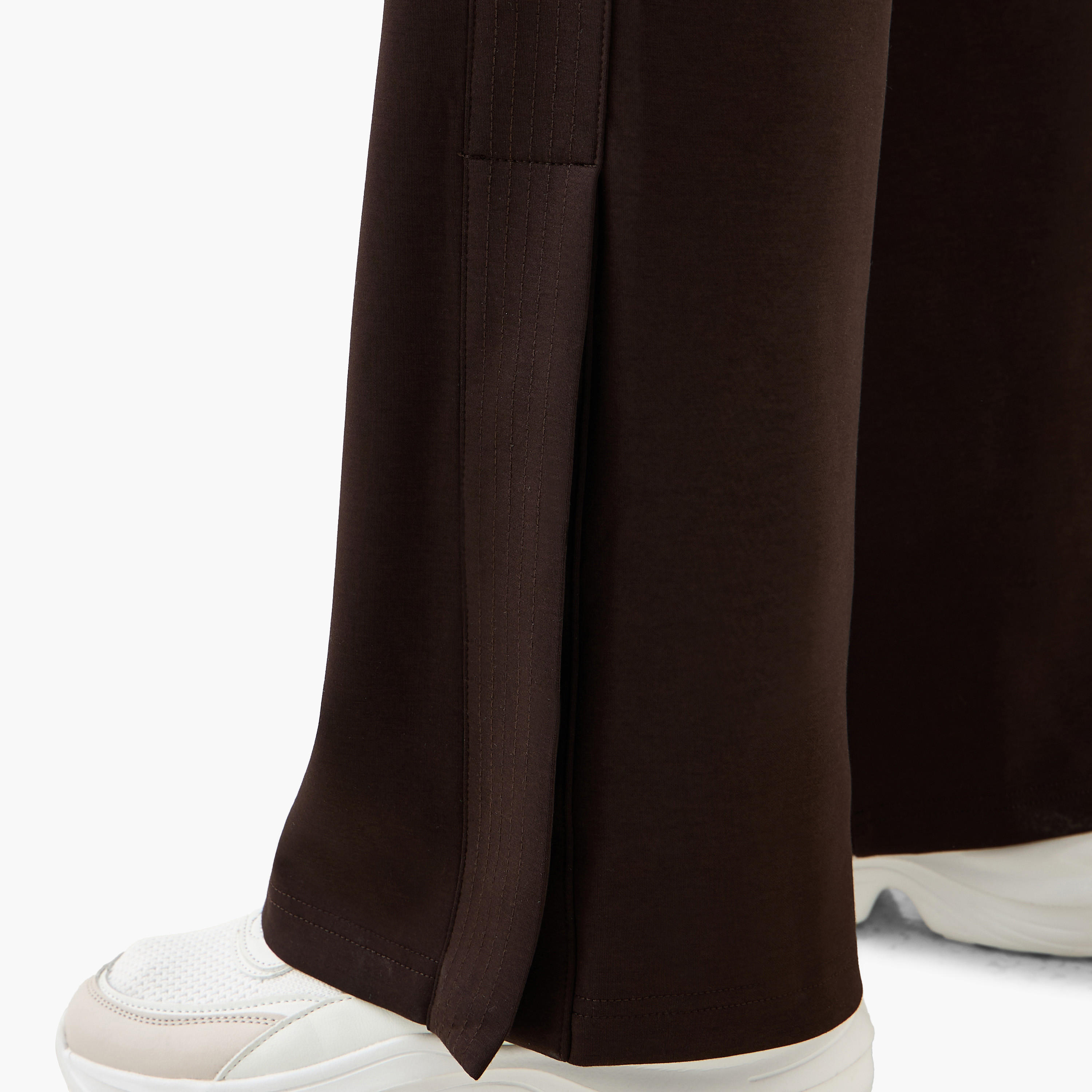 بنطلون واسع الساق بخصر متوسط مع جيوب-women-clothing-coordsets-image-6
