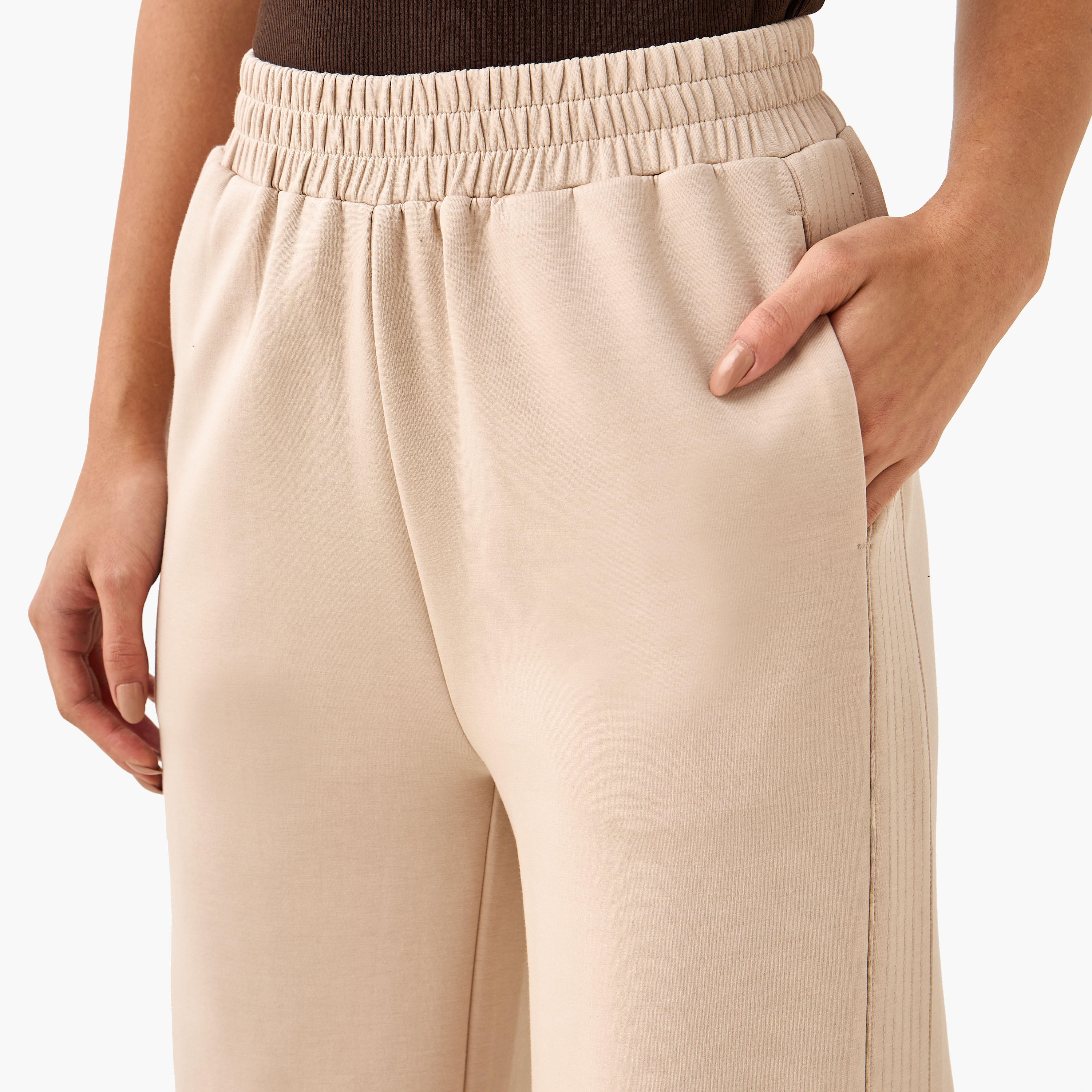 Mid-Rise Wide Leg Pants with Pockets-women-clothing-coordsets-image-5