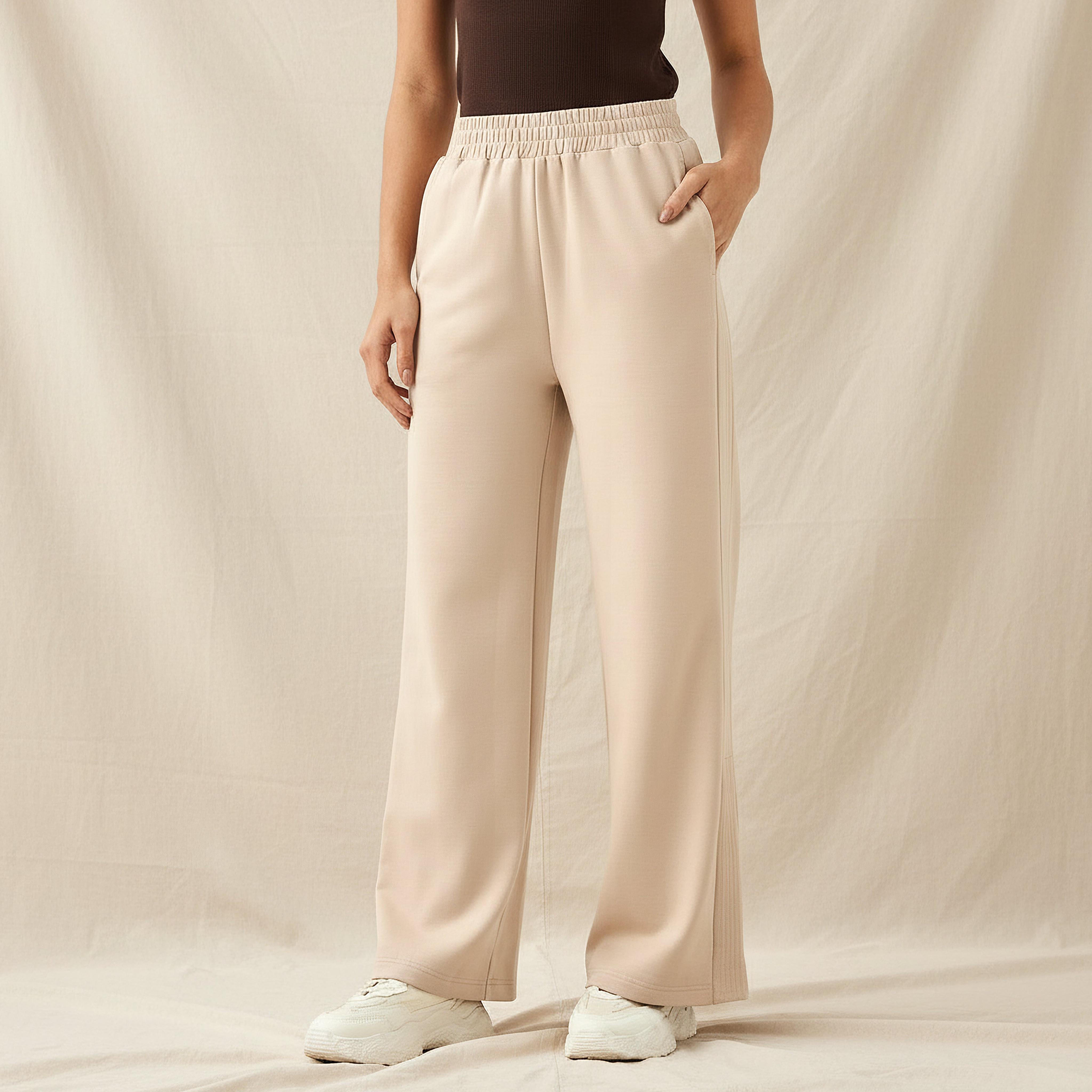 Mid-Rise Wide Leg Pants with Pockets-women-clothing-coordsets-image-1