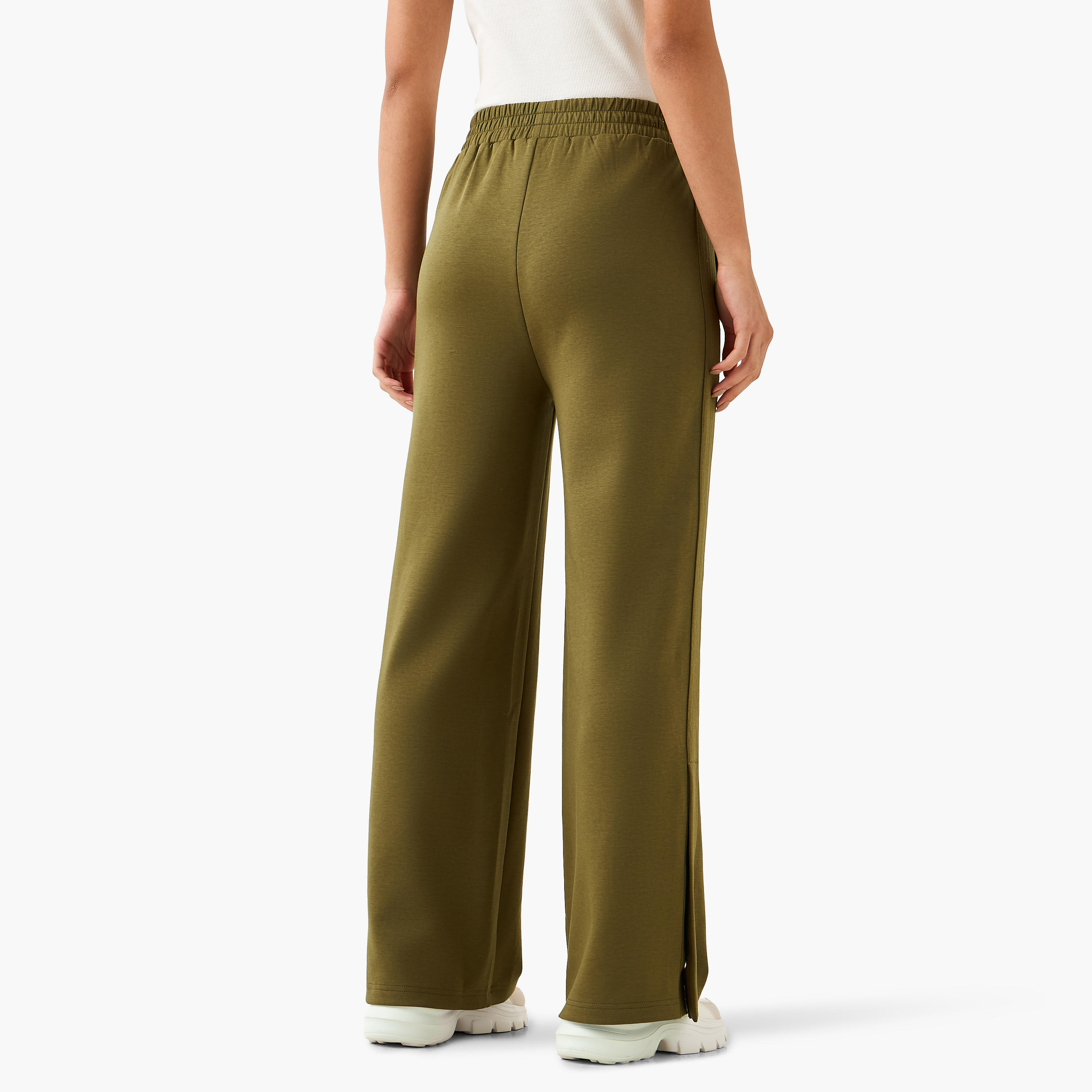 Mid-Rise Wide Leg Pants with Pockets-women-clothing-coordsets-image-4