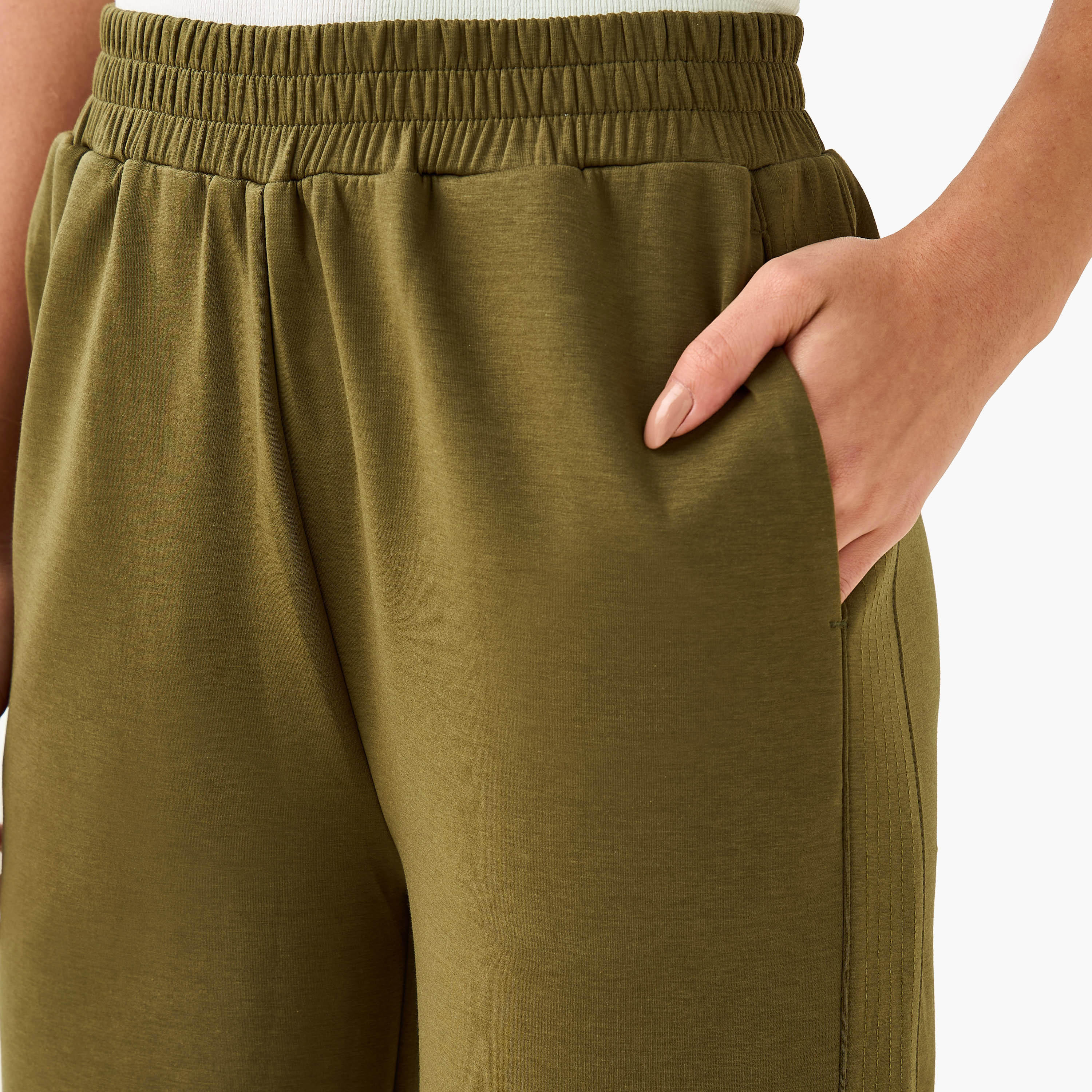 Mid-Rise Wide Leg Pants with Pockets-women-clothing-coordsets-image-5