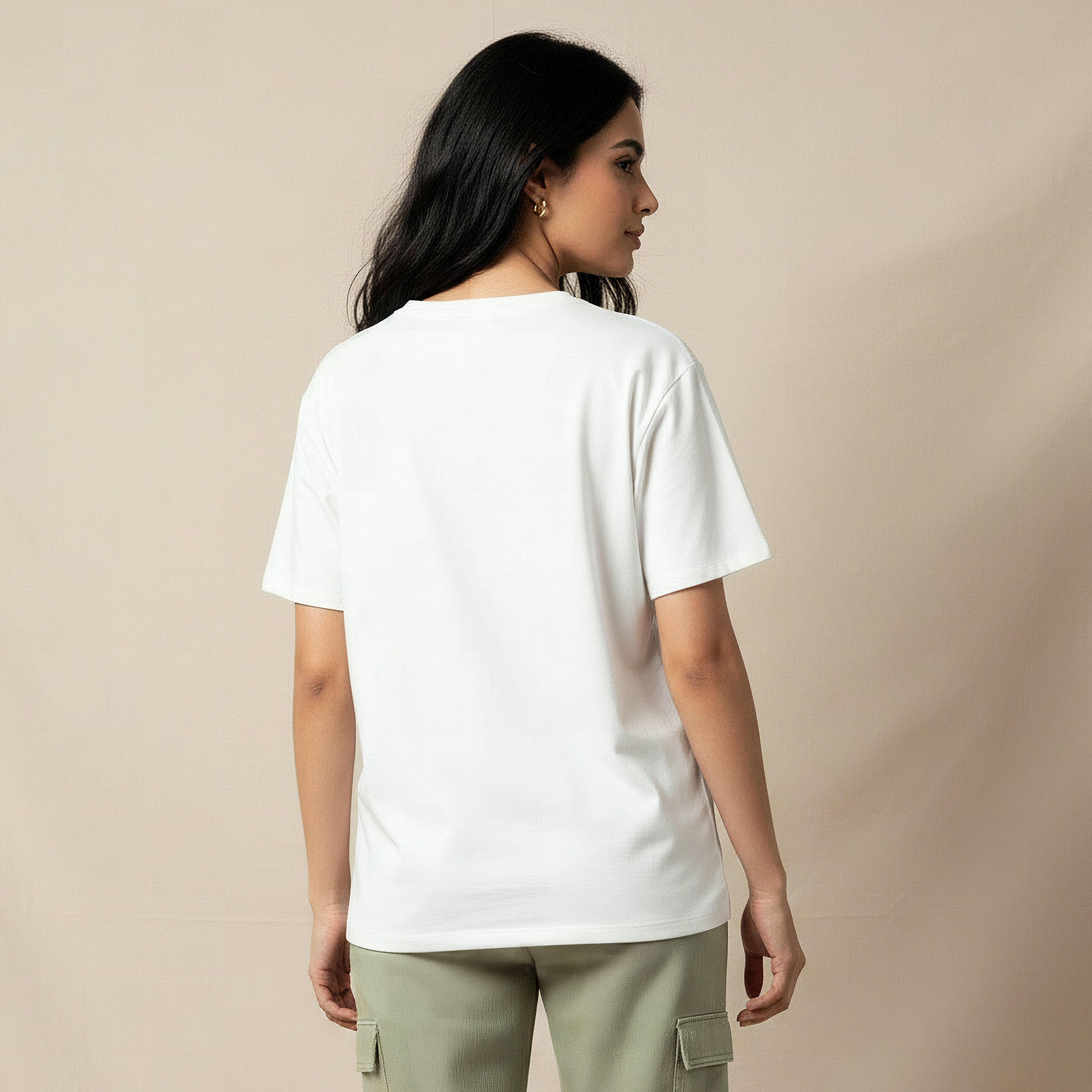 Regular Fit T-shirt with Metal Applique Detail-women-clothing-tshirts-image-3