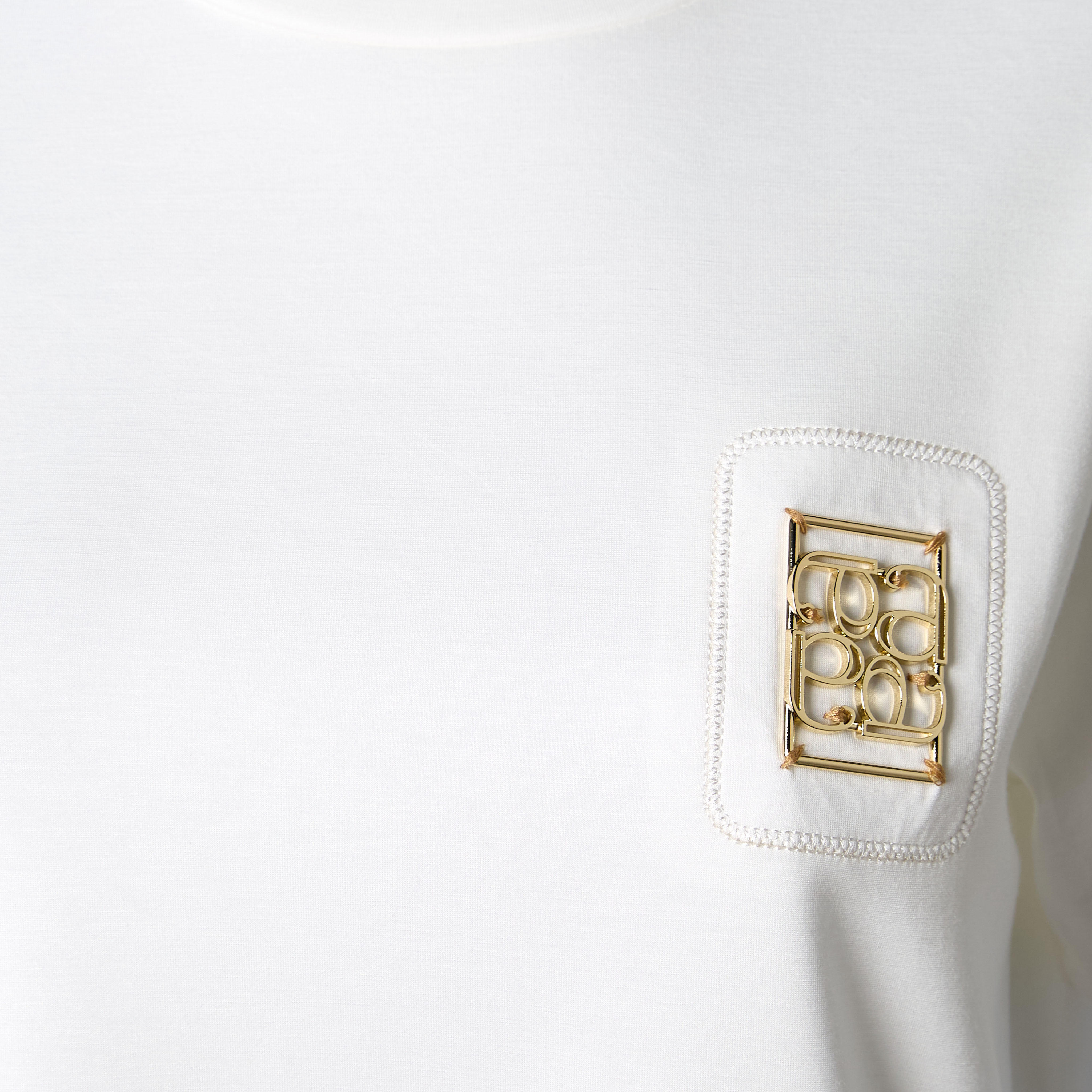 Regular Fit T-shirt with Metal Applique Detail-women-clothing-tshirts-image-4