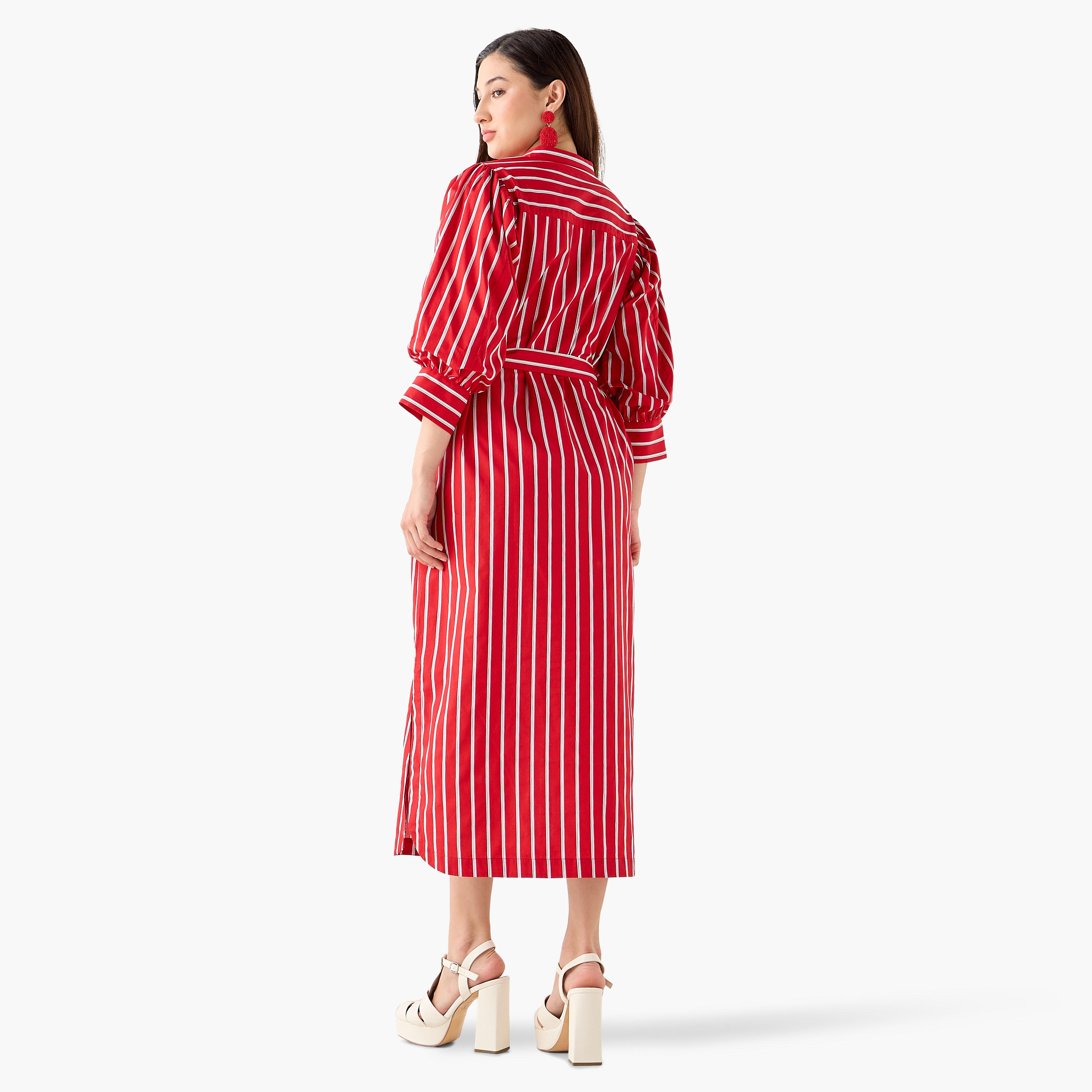 فستان قميص قطن مخطط وبحزام-women-clothing-dresses-image-5