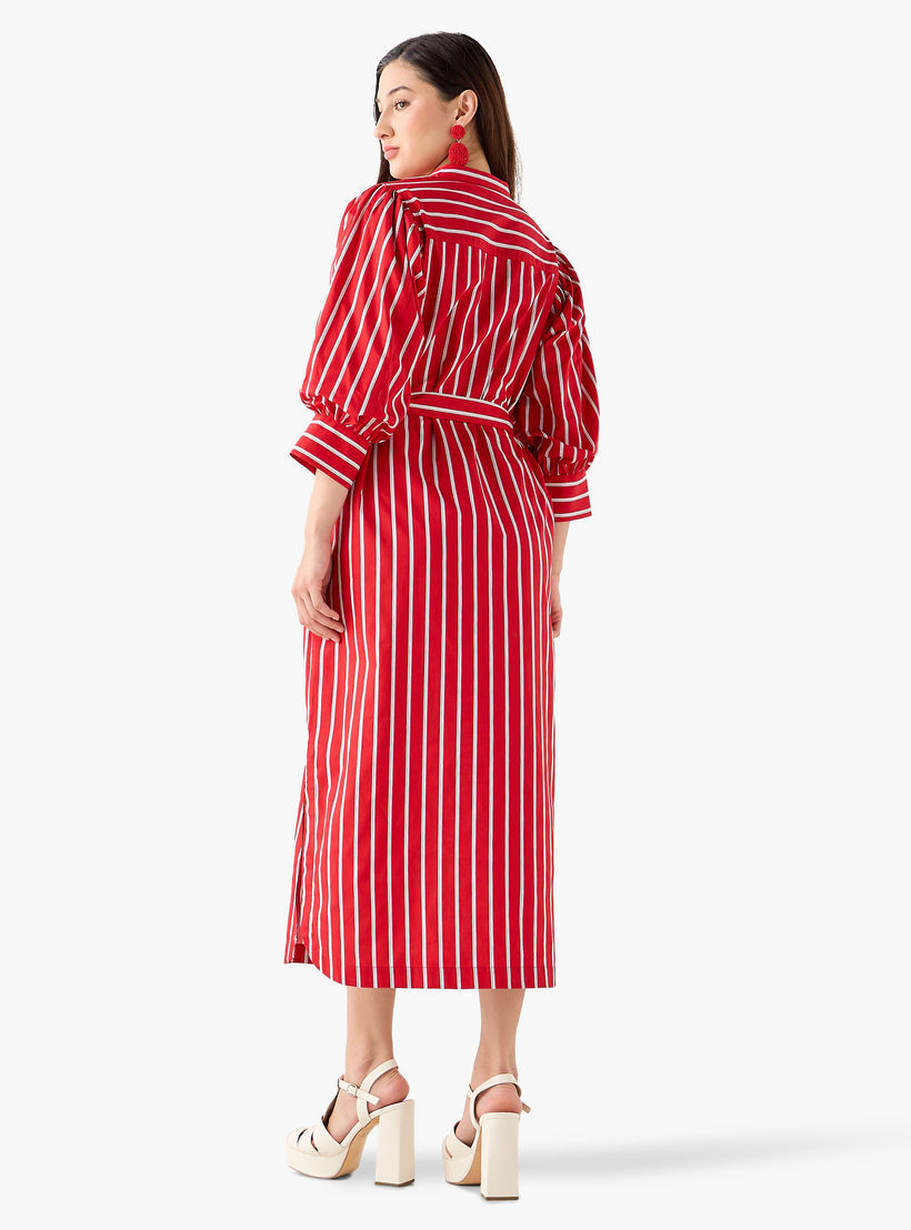 فستان قميص قطن مخطط وبحزام-women-clothing-dresses-image-5