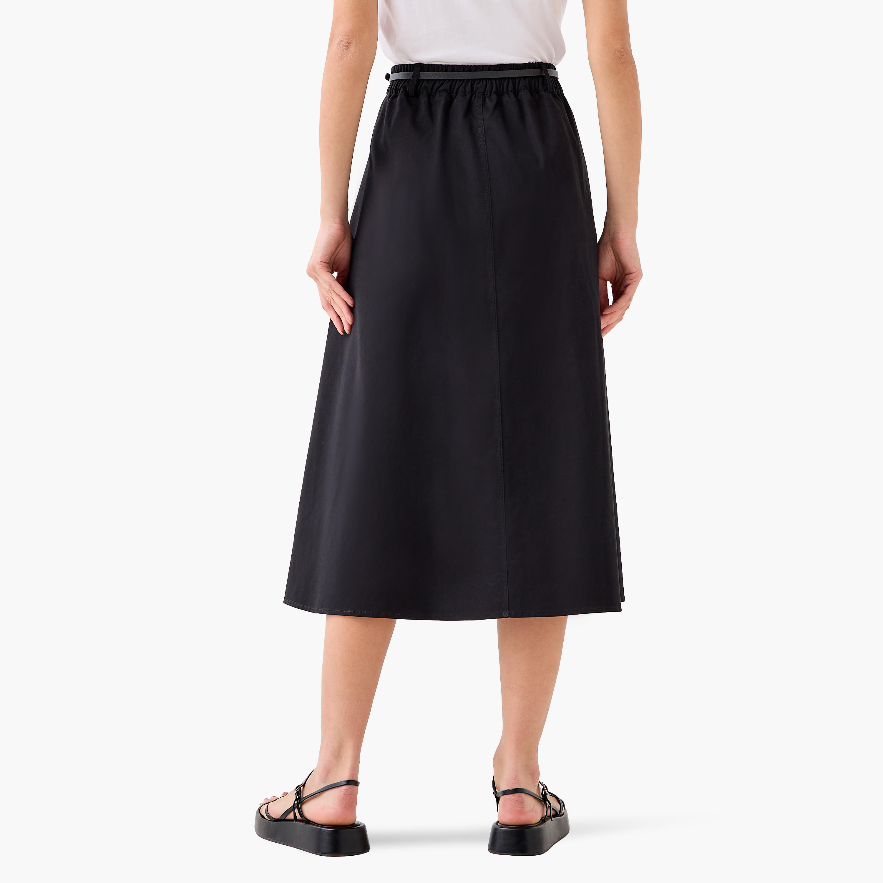 Midi Cotton Belted Skirt with Pockets-women-clothing-bottoms-skirts-image-5