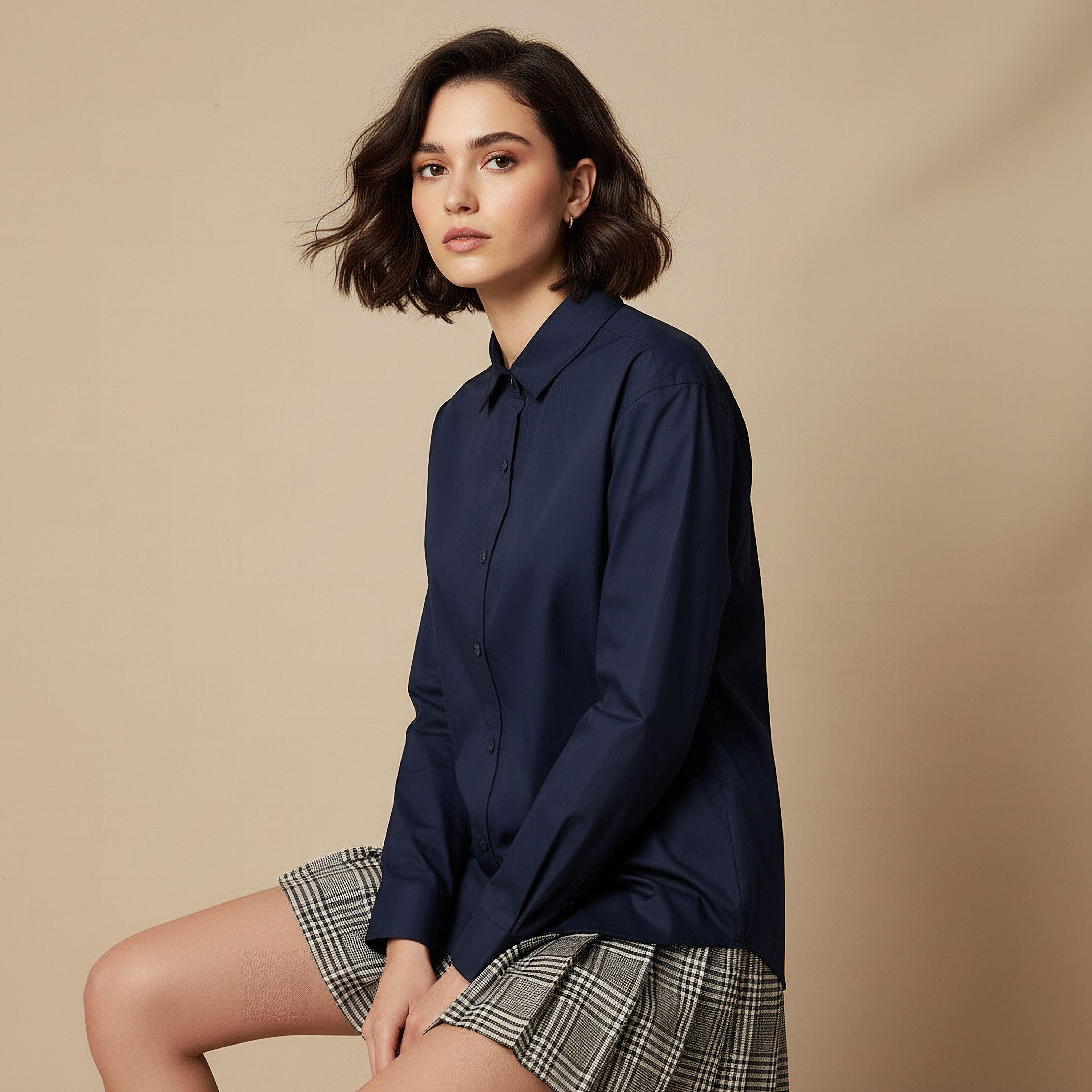 Cotton Shirt with Long Sleeves-women-clothing-shirtsandblouses-shirts-image-1