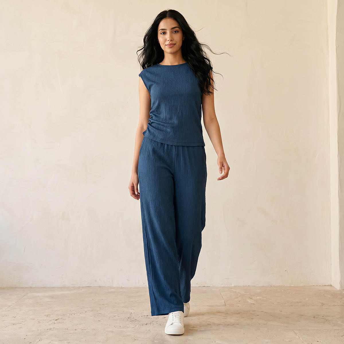 Regular Fit Ruched Top with Texture-women-clothing-shirtsandblouses-blouses-image-3