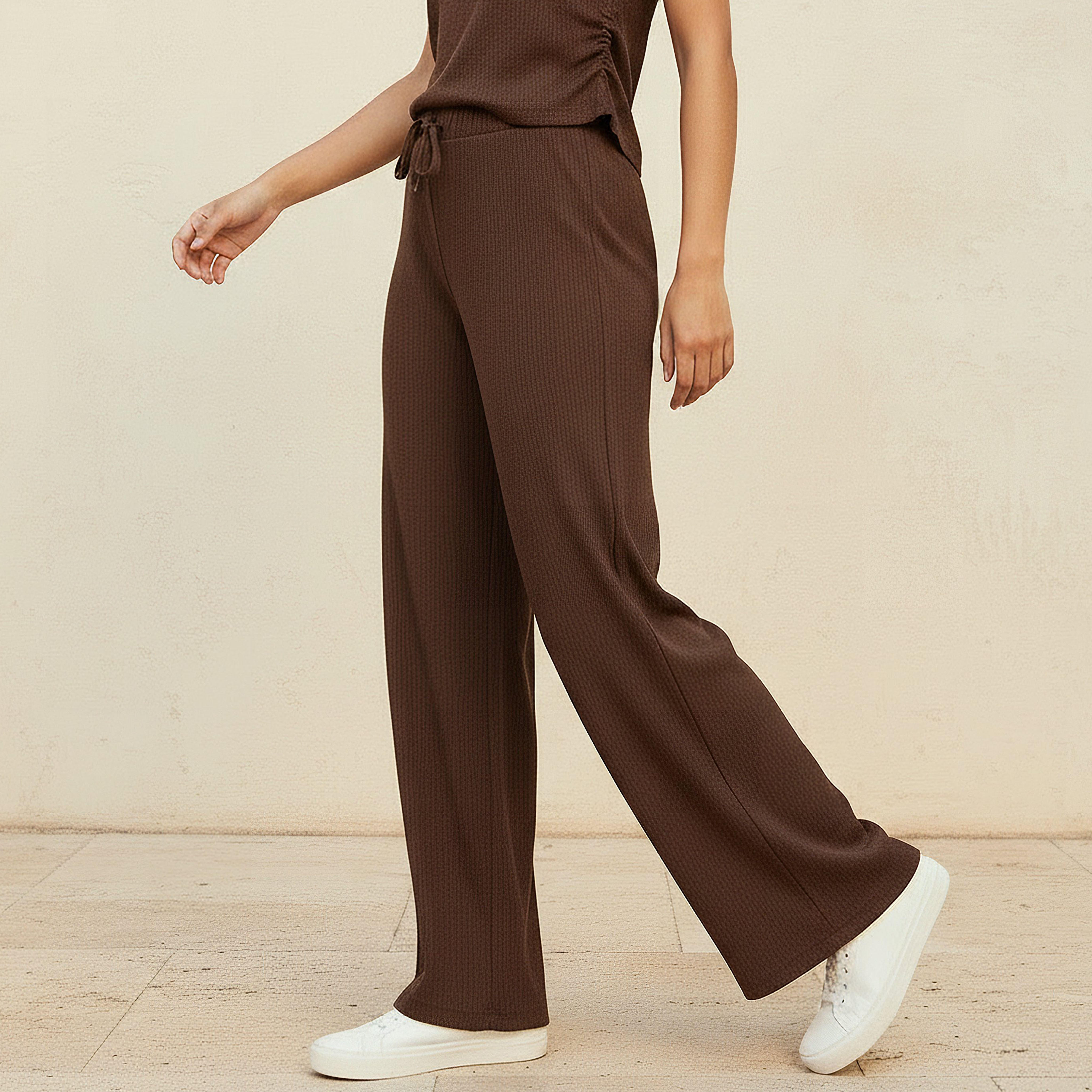 Full Length Pants with Textured Design-women-clothing-bottoms-trousers-image-5