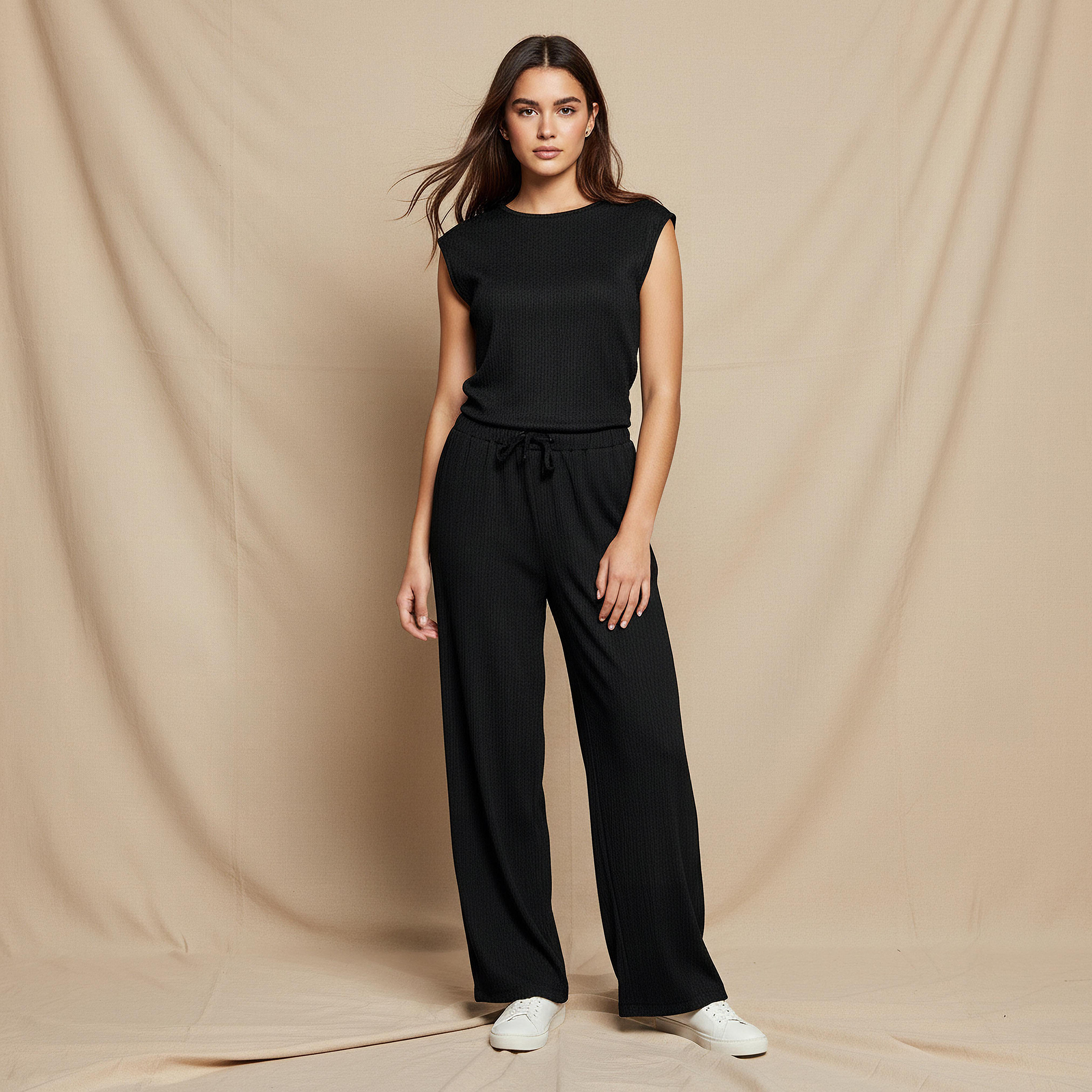 Full Length Pants with Textured Design-women-clothing-bottoms-trousers-image-3