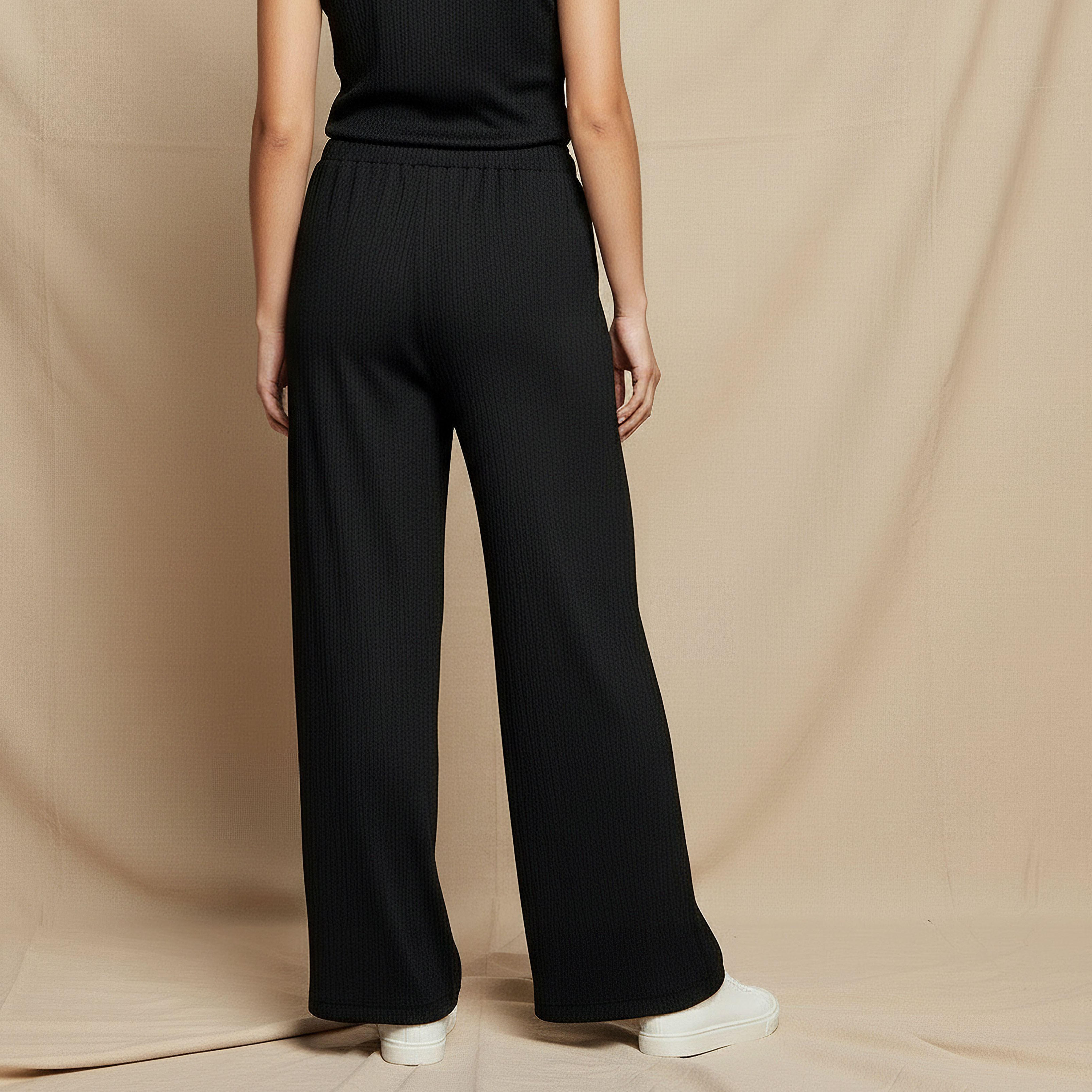 Full Length Pants with Textured Design-women-clothing-bottoms-trousers-image-4