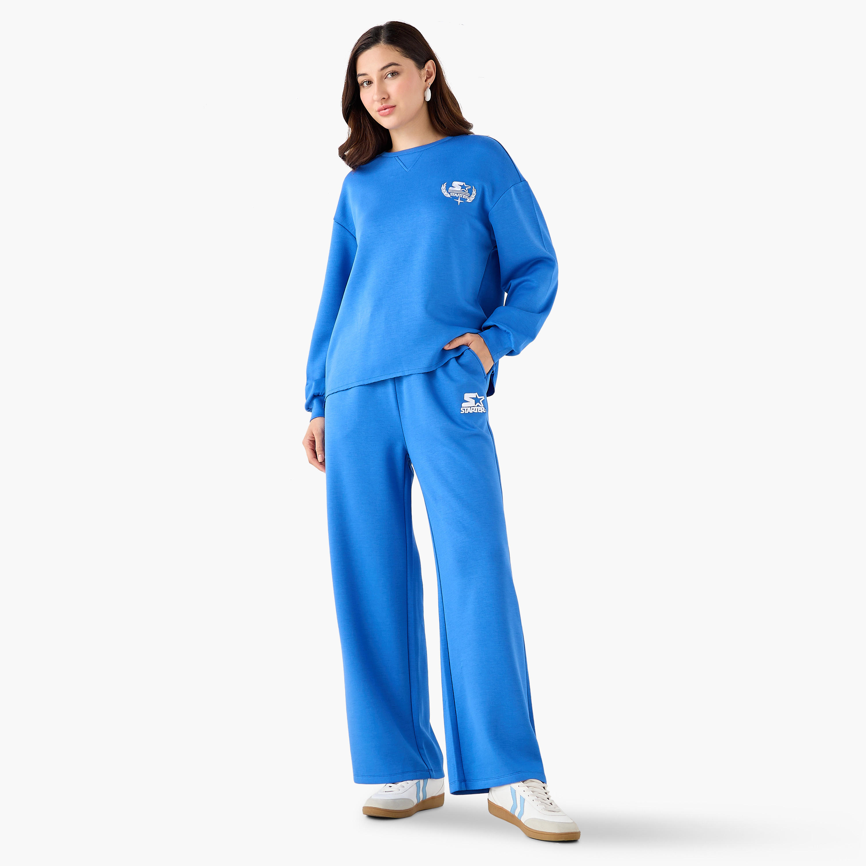 Starter Sweatshirt with Logo Embroidery-women-clothing-coordsets-image-3