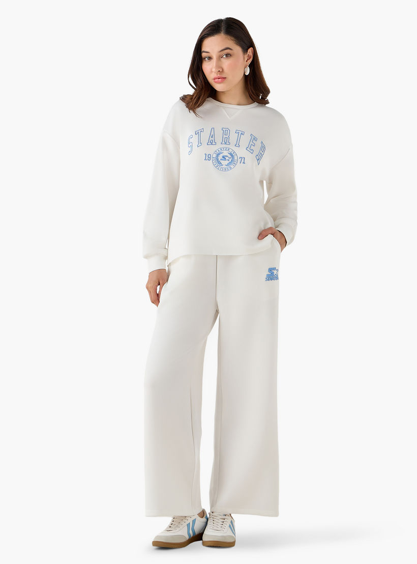 Starter Sweatshirt with Logo Embroidery-women-clothing-coordsets-image-3