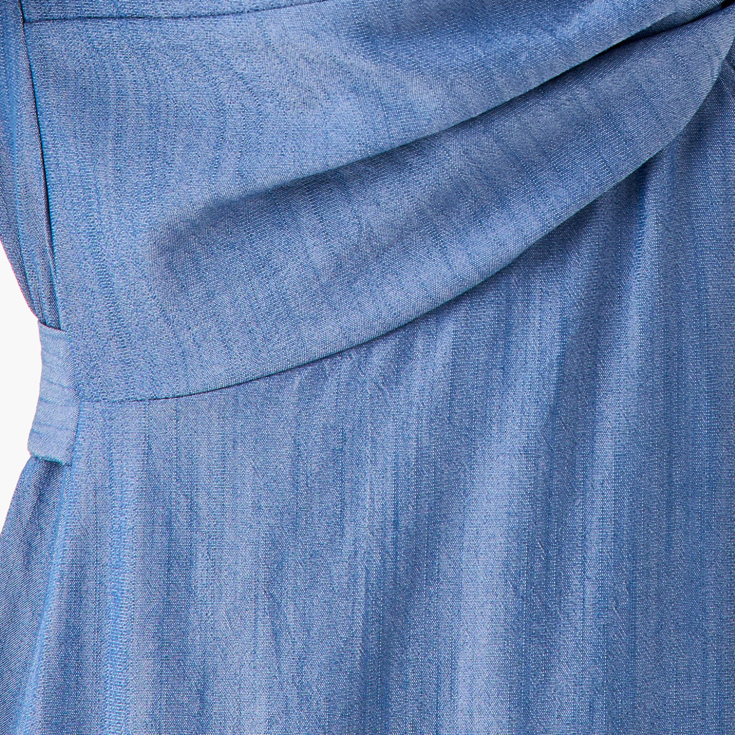 فستان ميدي إيه لاين ملفوف بأكمام آنجل-women-clothing-dresses-image-7