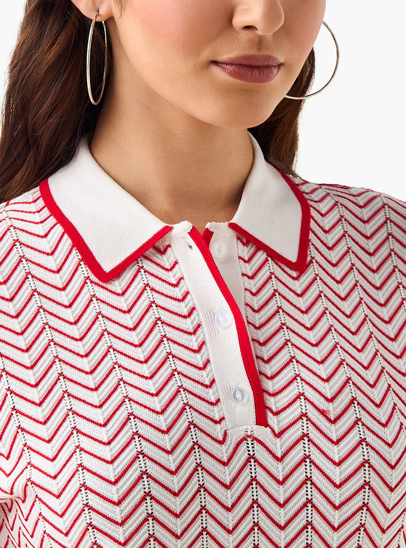 Polo T-shirt with Texture-women-clothing-tshirts-image-6