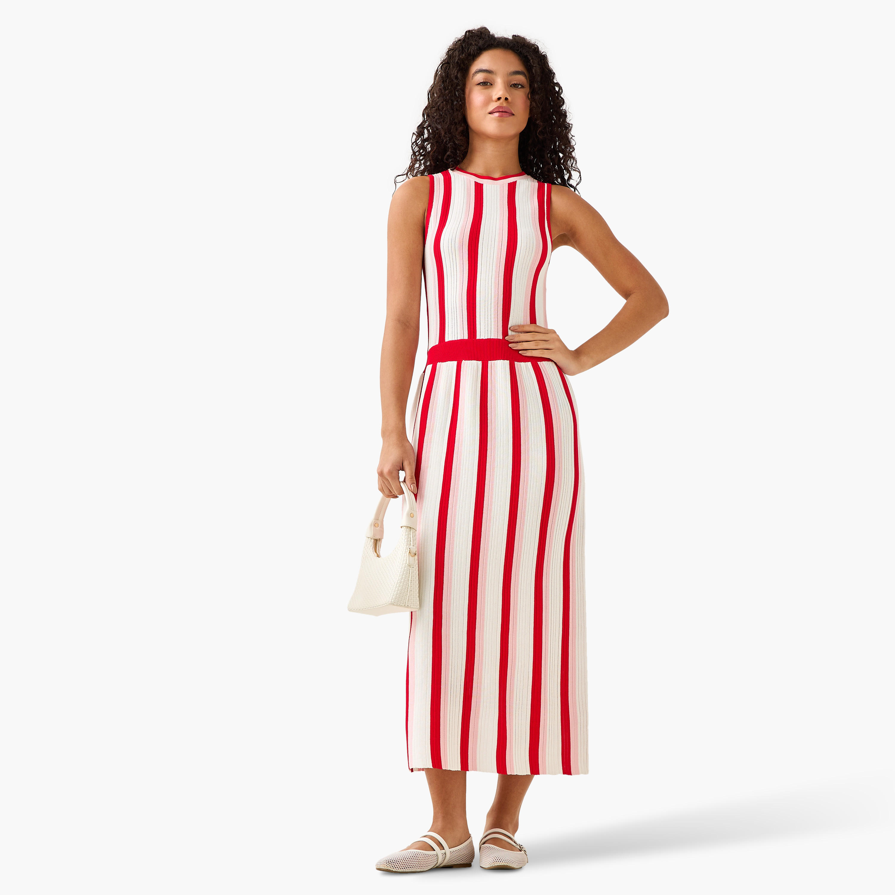 Striped Sleeveless A-Line Midi Dress-women-clothing-dresses-image-4