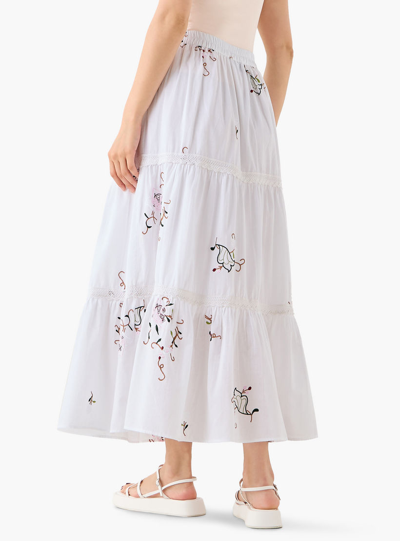 تنورة قطن ميدي بخصر نصف مطاطي-women-clothing-bottoms-skirts-image-6