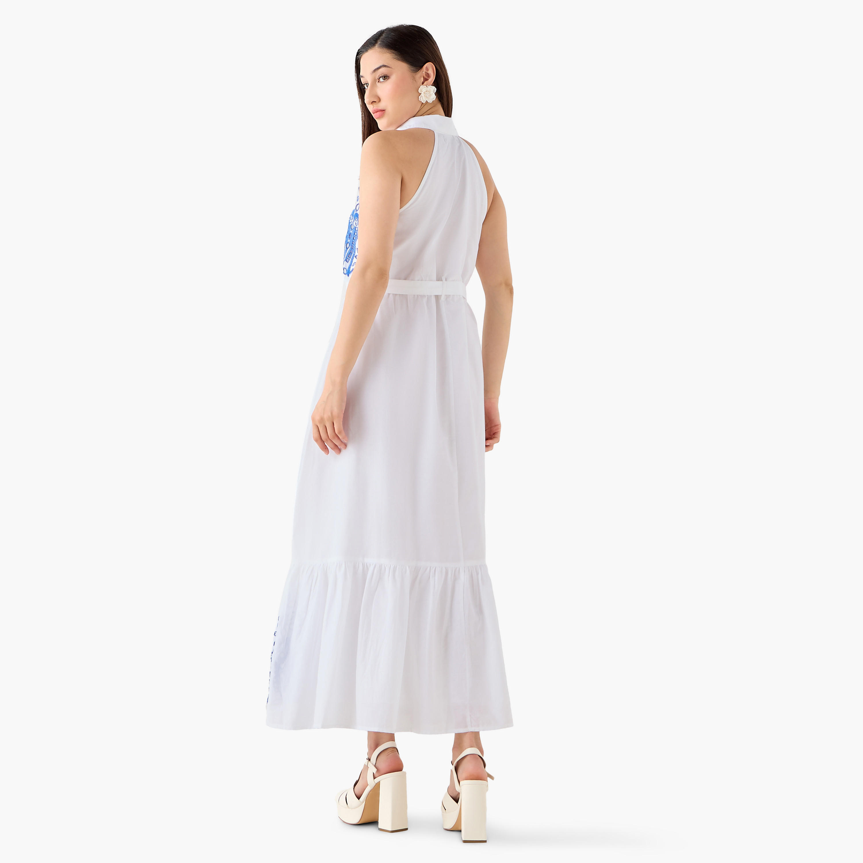 A-line Women Dress with Schiffli Embroidery Cotton-women-clothing-dresses-image-5