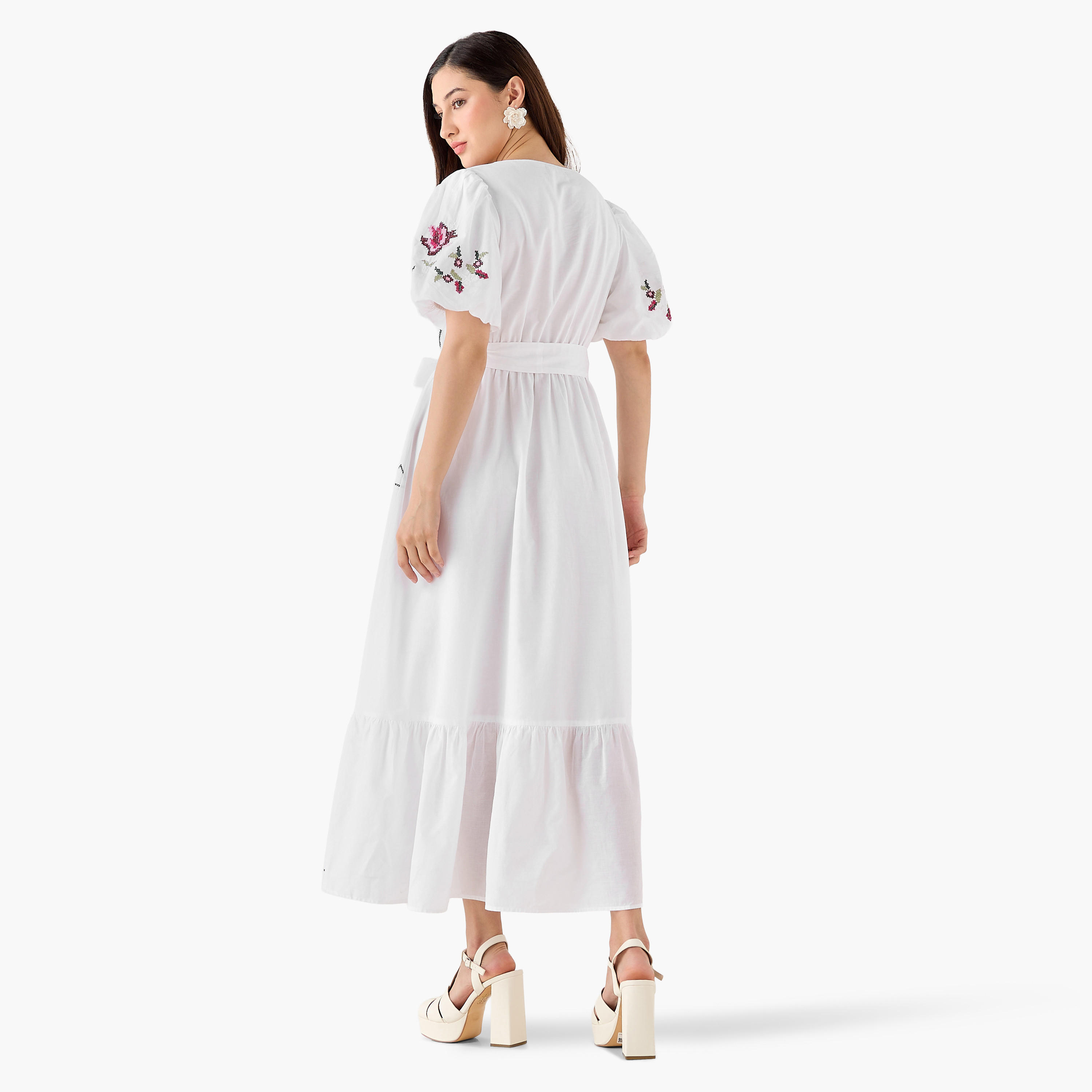 A-line Floral Embroidered Cotton Maxi Dress-women-clothing-dresses-image-5