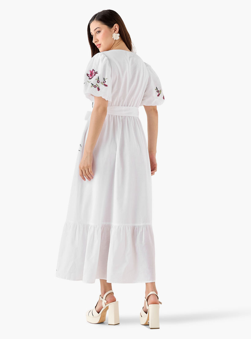 A-line Floral Embroidered Cotton Maxi Dress-women-clothing-dresses-image-5