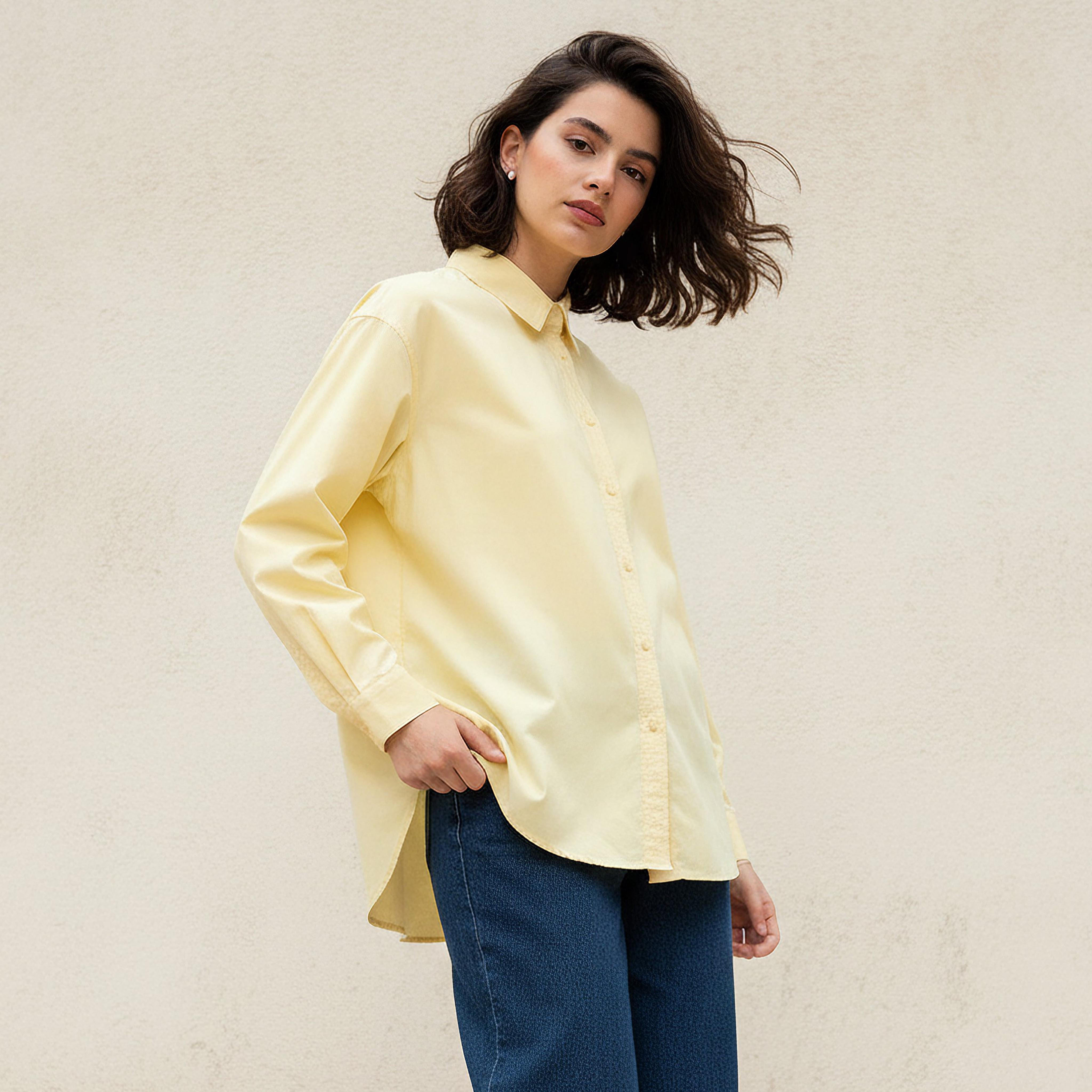 Oversized Cotton Shirt with High-Low Hem-women-clothing-shirtsandblouses-shirts-image-5